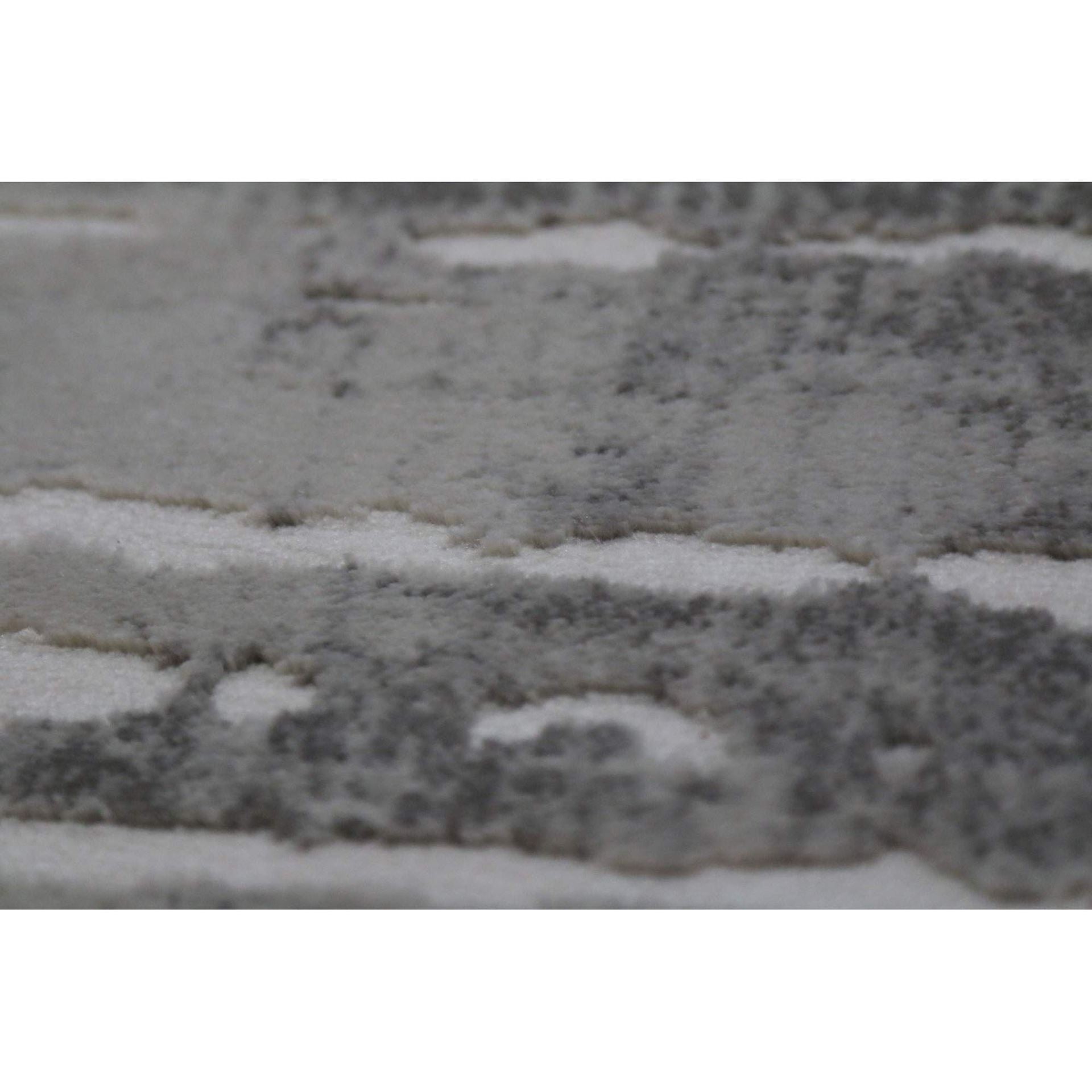 Sofia 3D Textured Gray Striped Rug