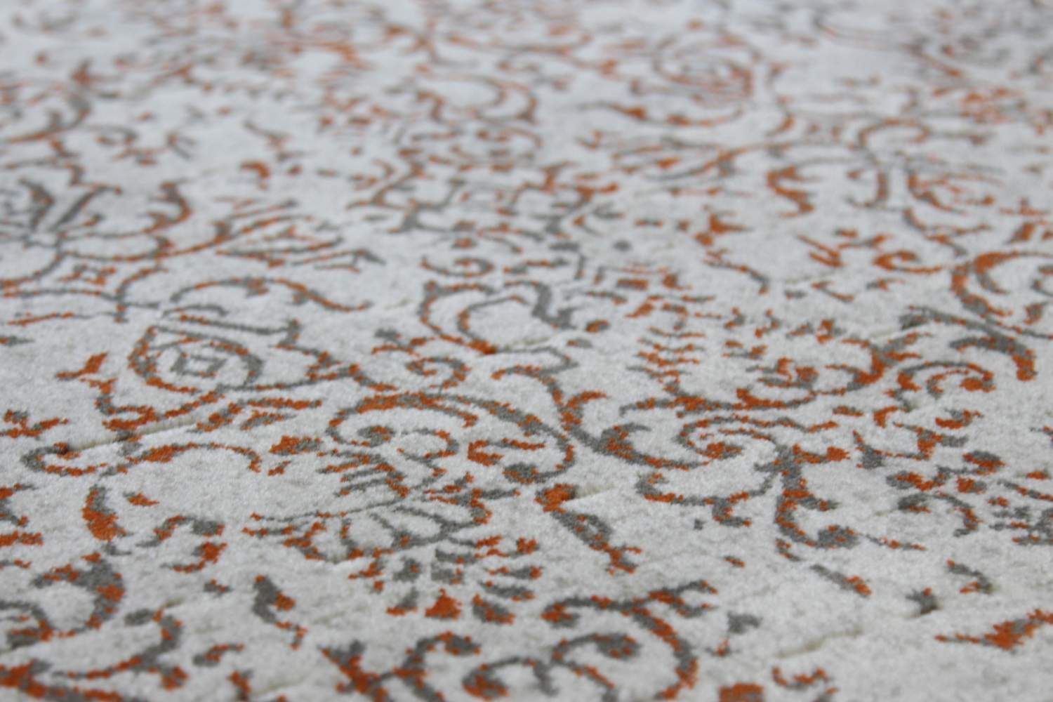 Pacific Turkish Distressed Rug with Orange and Gray