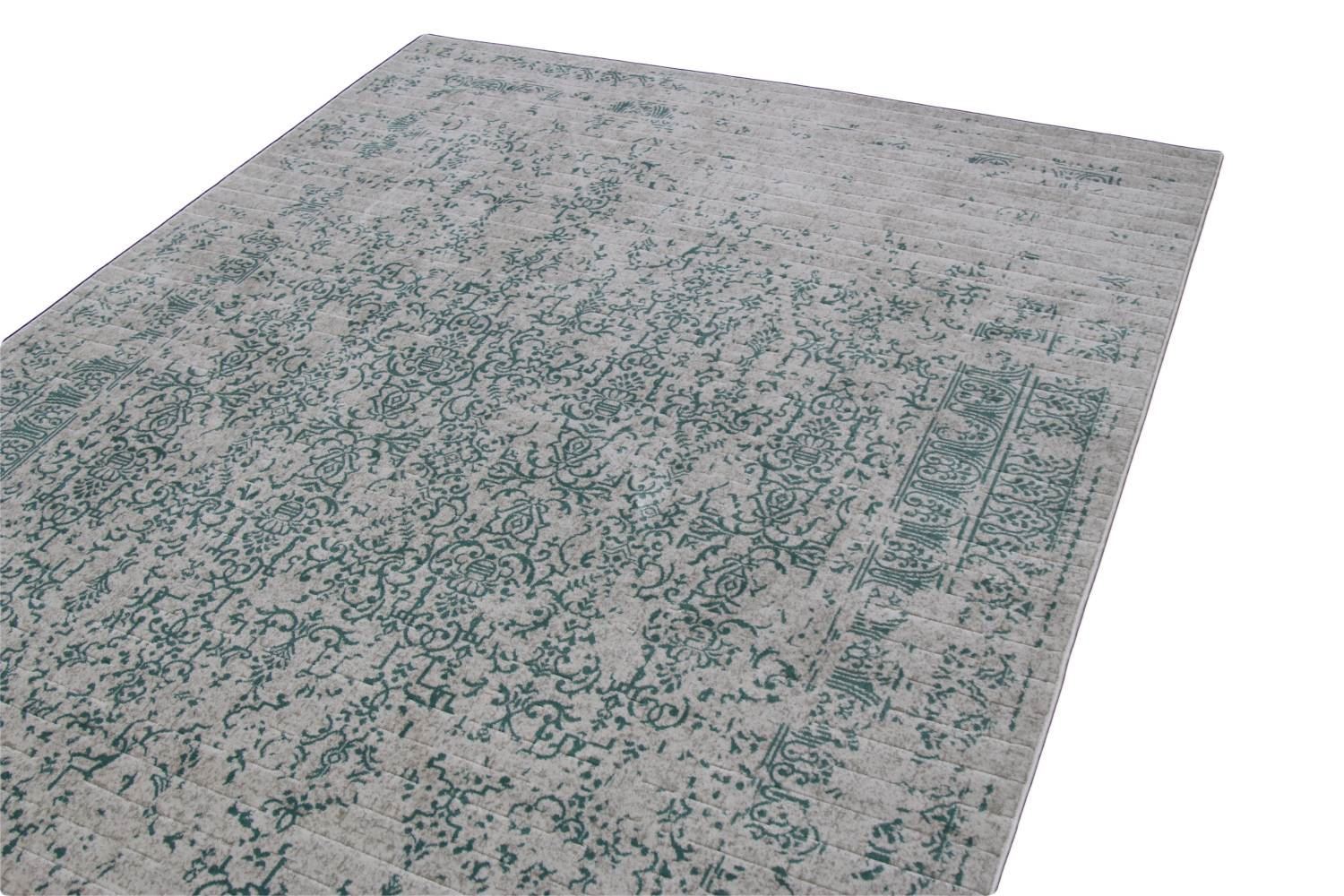 Pacific Turkish Distressed Teal Rug