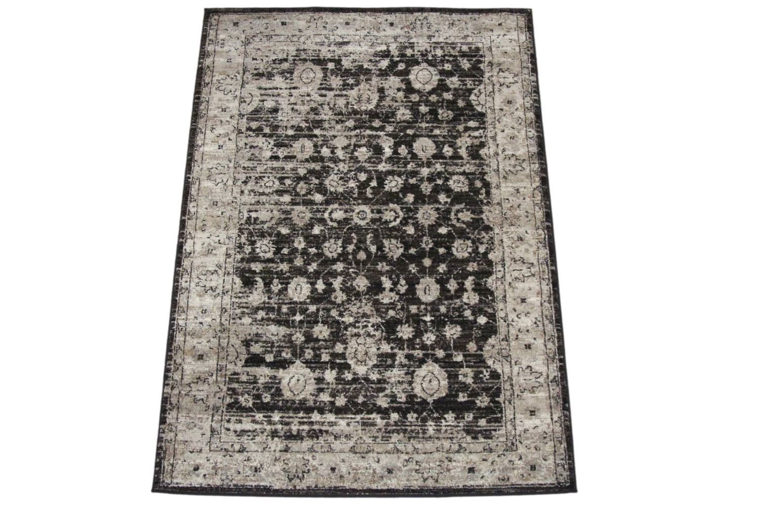 Distressed Vintage Brown Rug