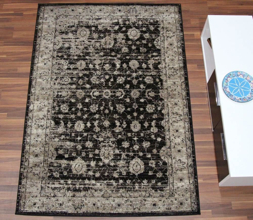 Distressed Vintage Brown Rug