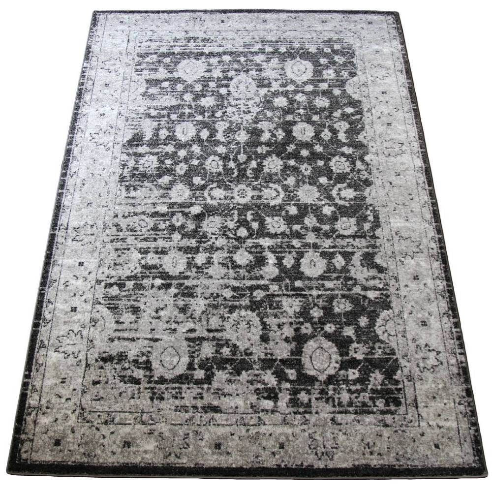 Distressed Vintage Gray Rug