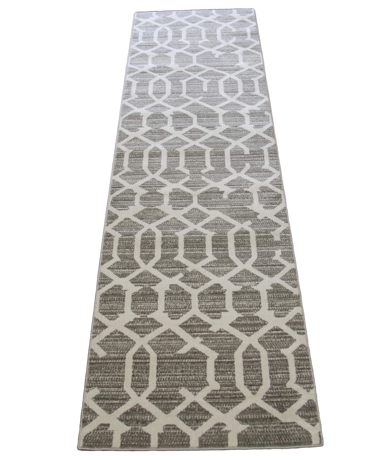 Pacific Gray Lattice Trellis Rug