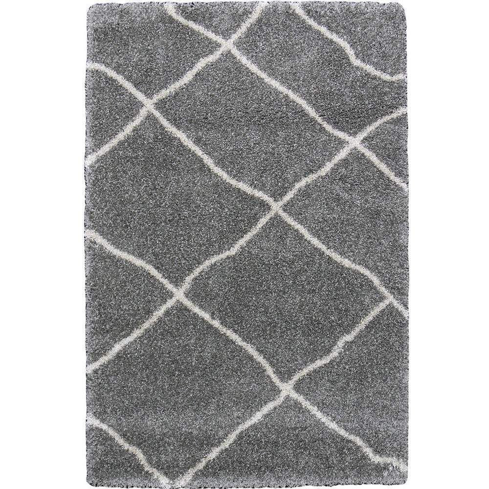 Moroccan Trellis Gray Shag Rug