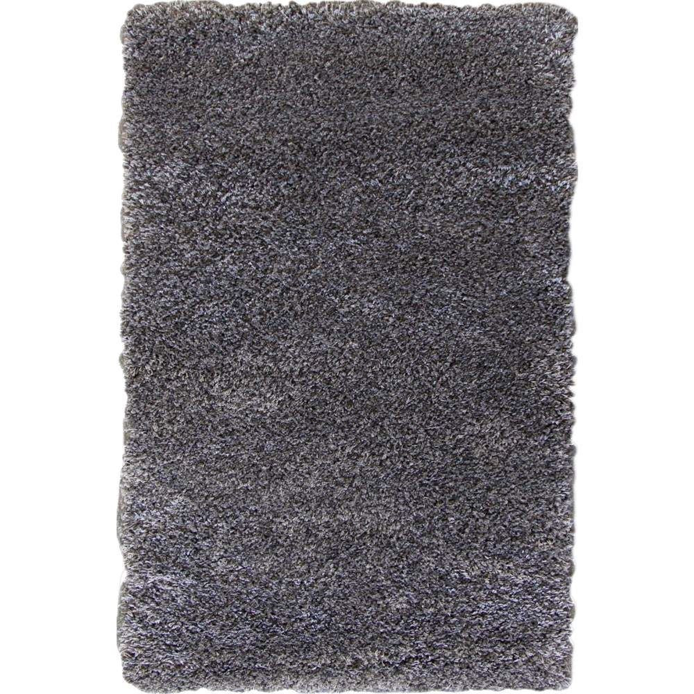Shag Rug Dark Gray and Charcoal