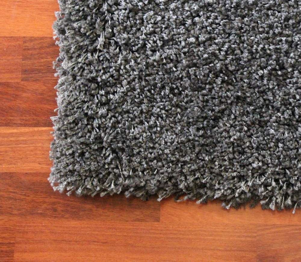 Shag Rug Dark Gray and Charcoal