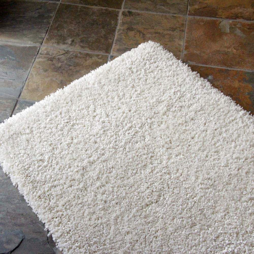 Shag Rug Solid Ivory