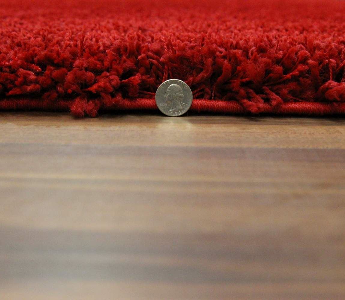Shag Rug Solid Red
