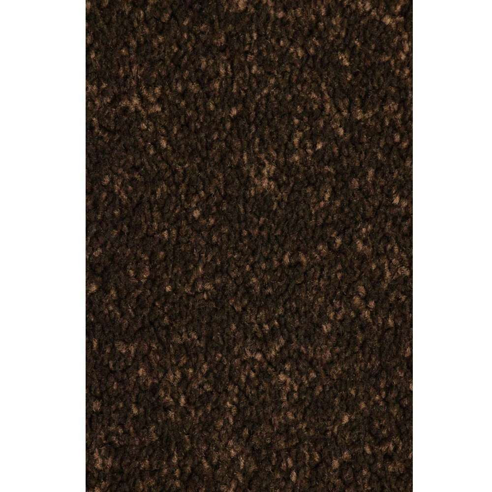 Solid Plain Dense Rug Brown