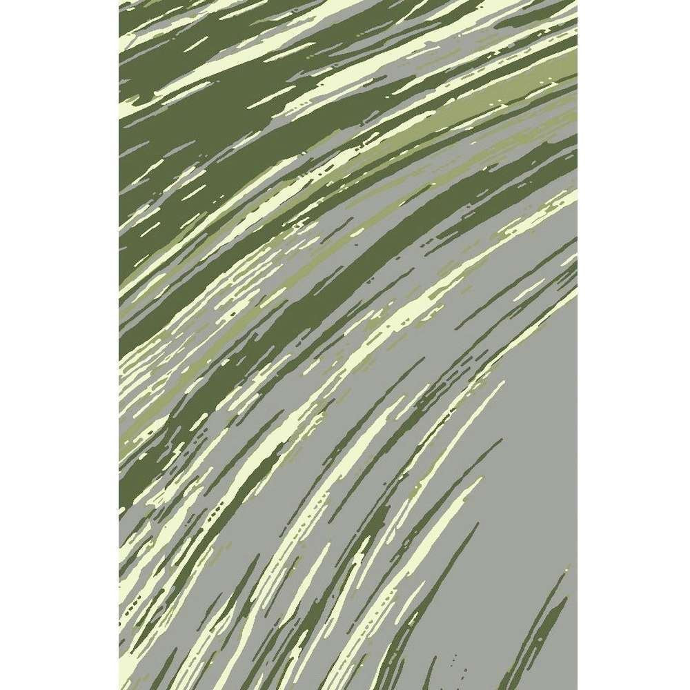 Striated Stripes Rug Green