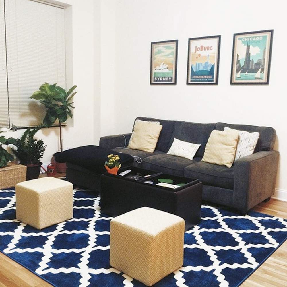 Trellis Blue Rug