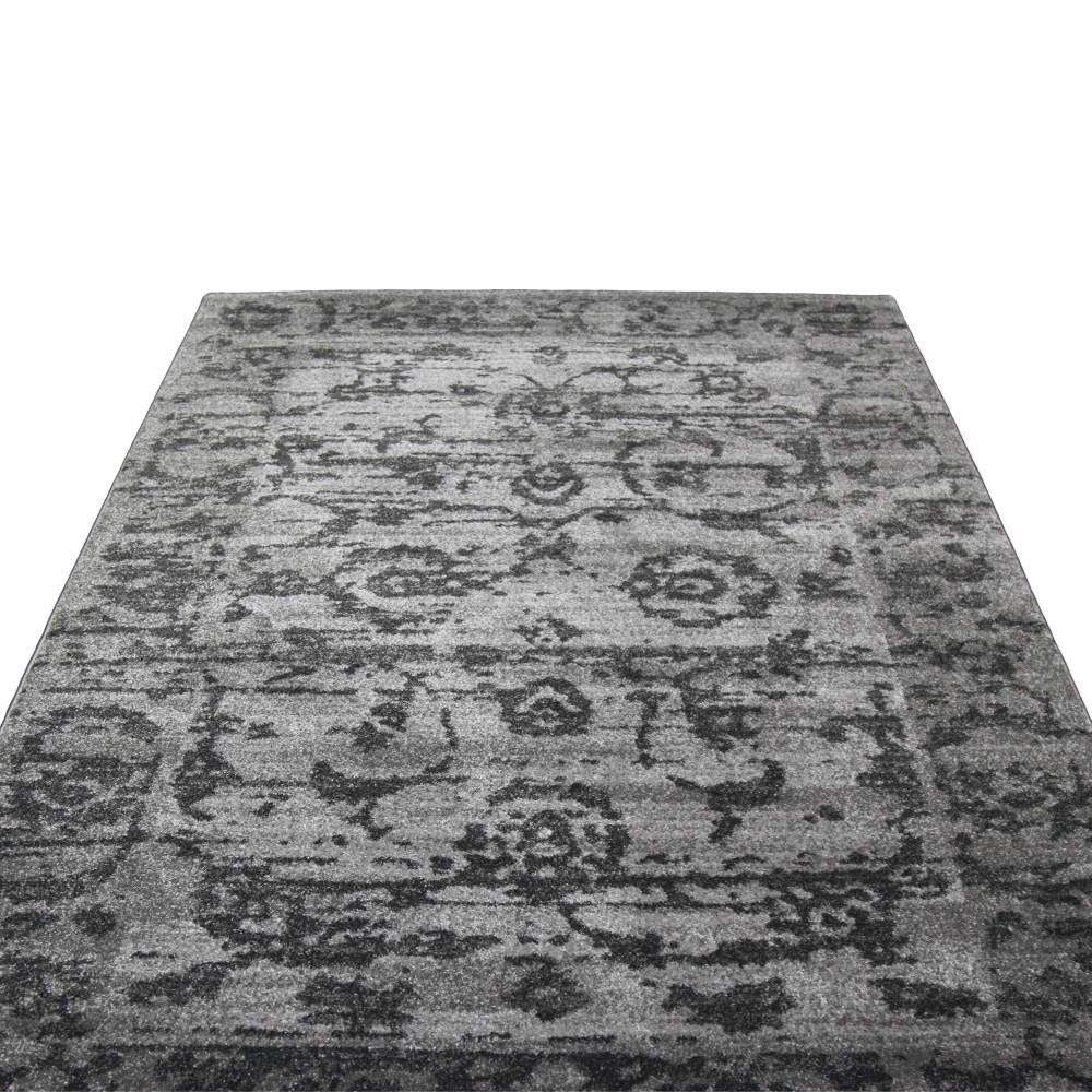 Vintage and Faded Look Gray Rug