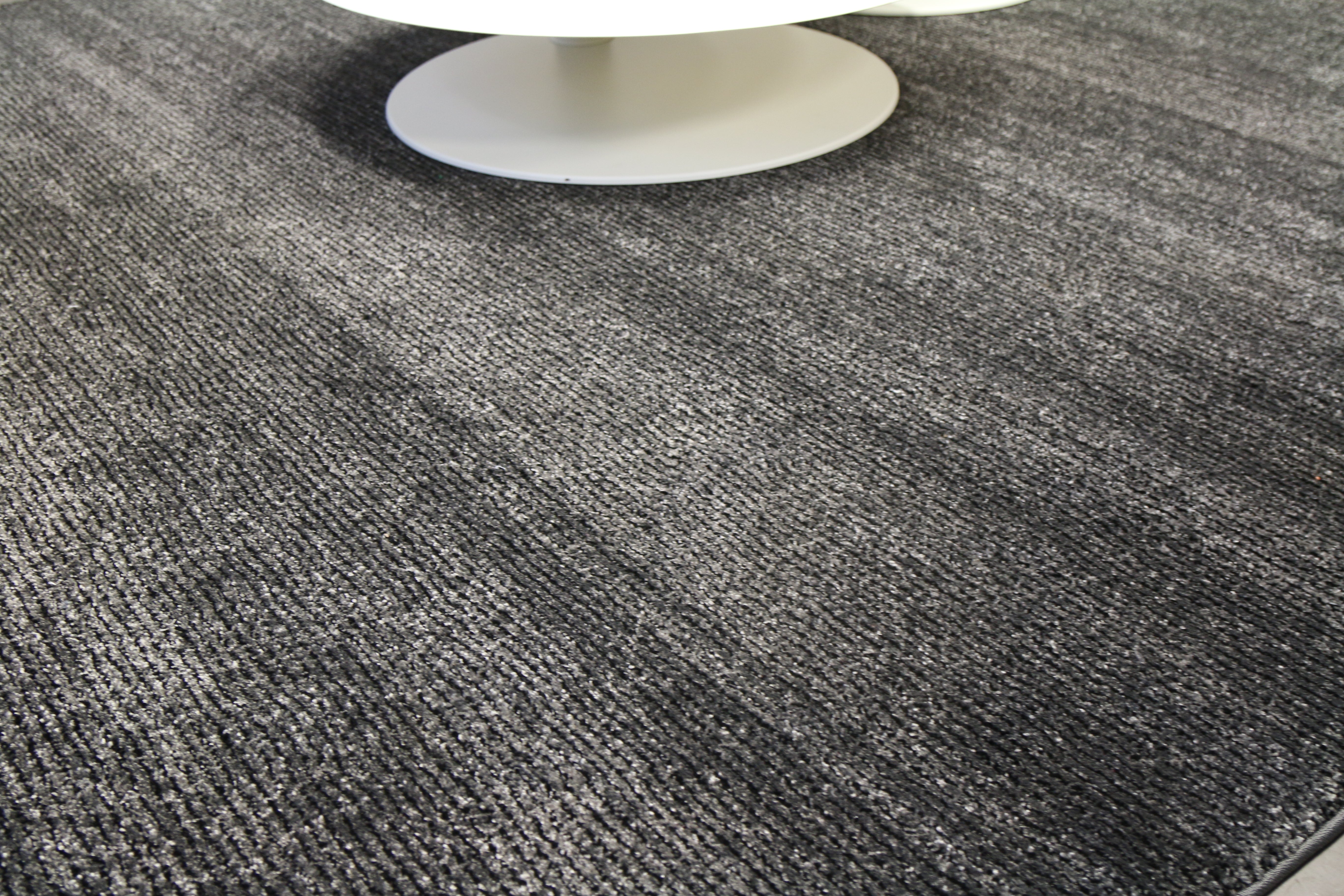Subtle Striped Gray and Black Rug