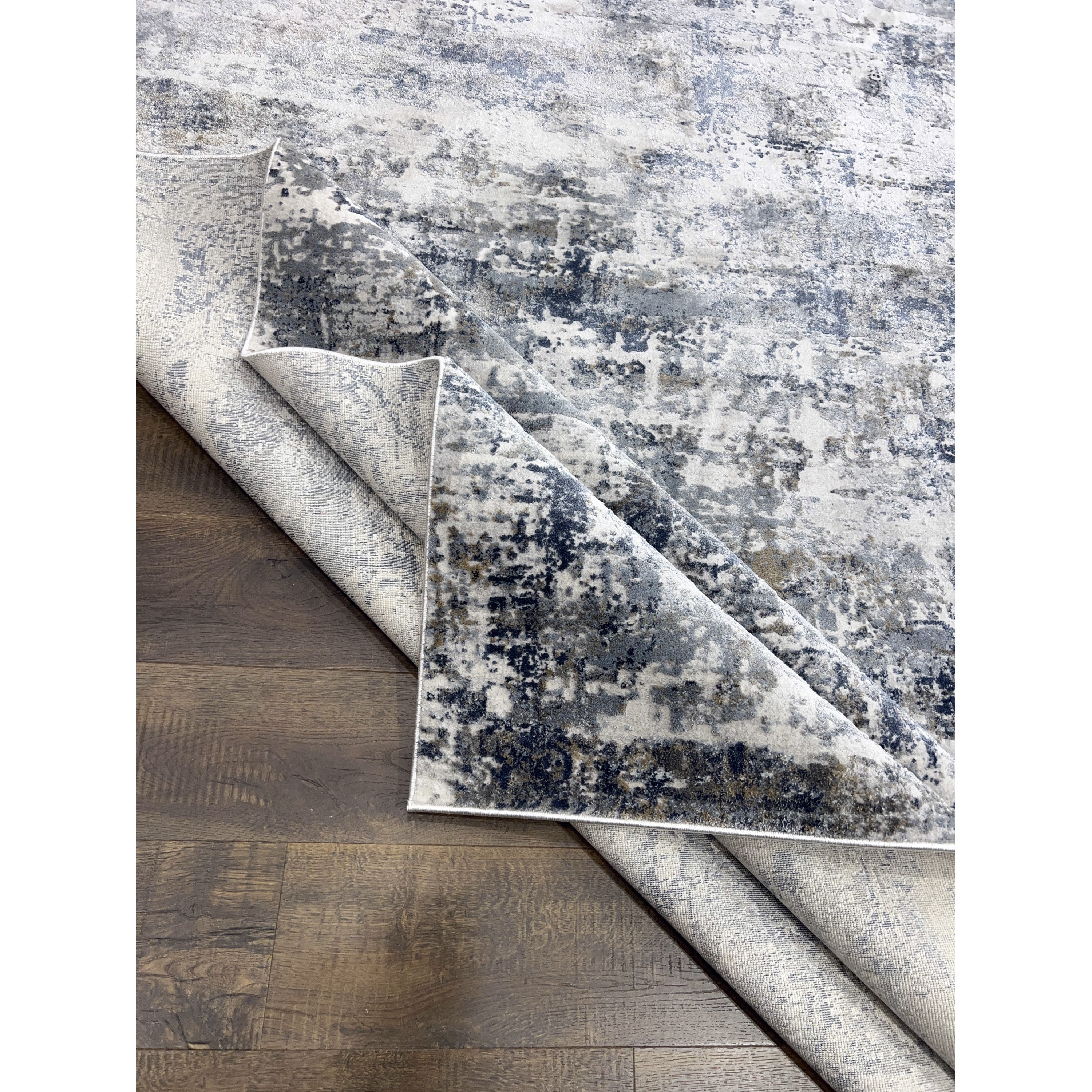 Exquisite Gray, Blue Abstract Rug
