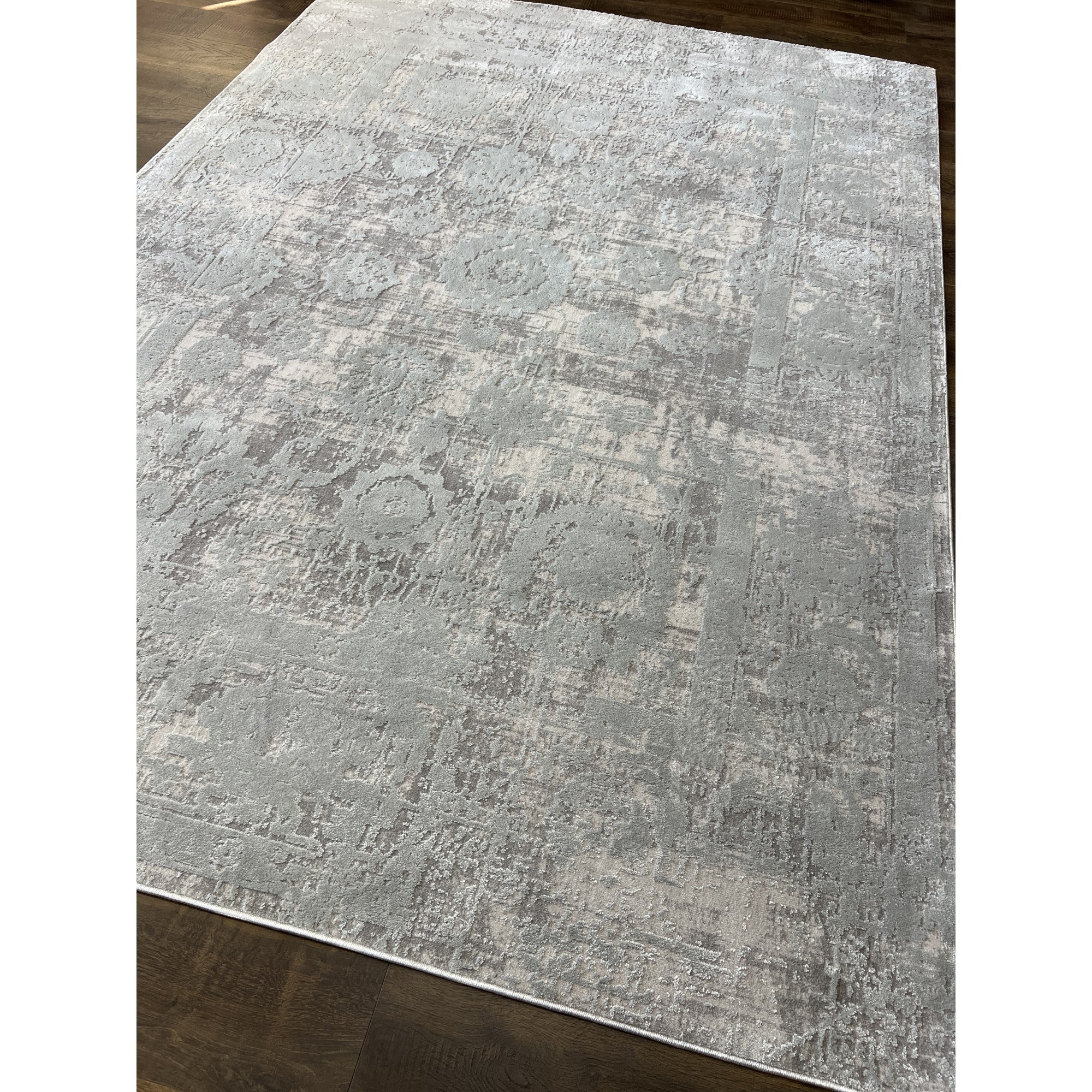 Exquisite Silver, Gray Oushak Rug