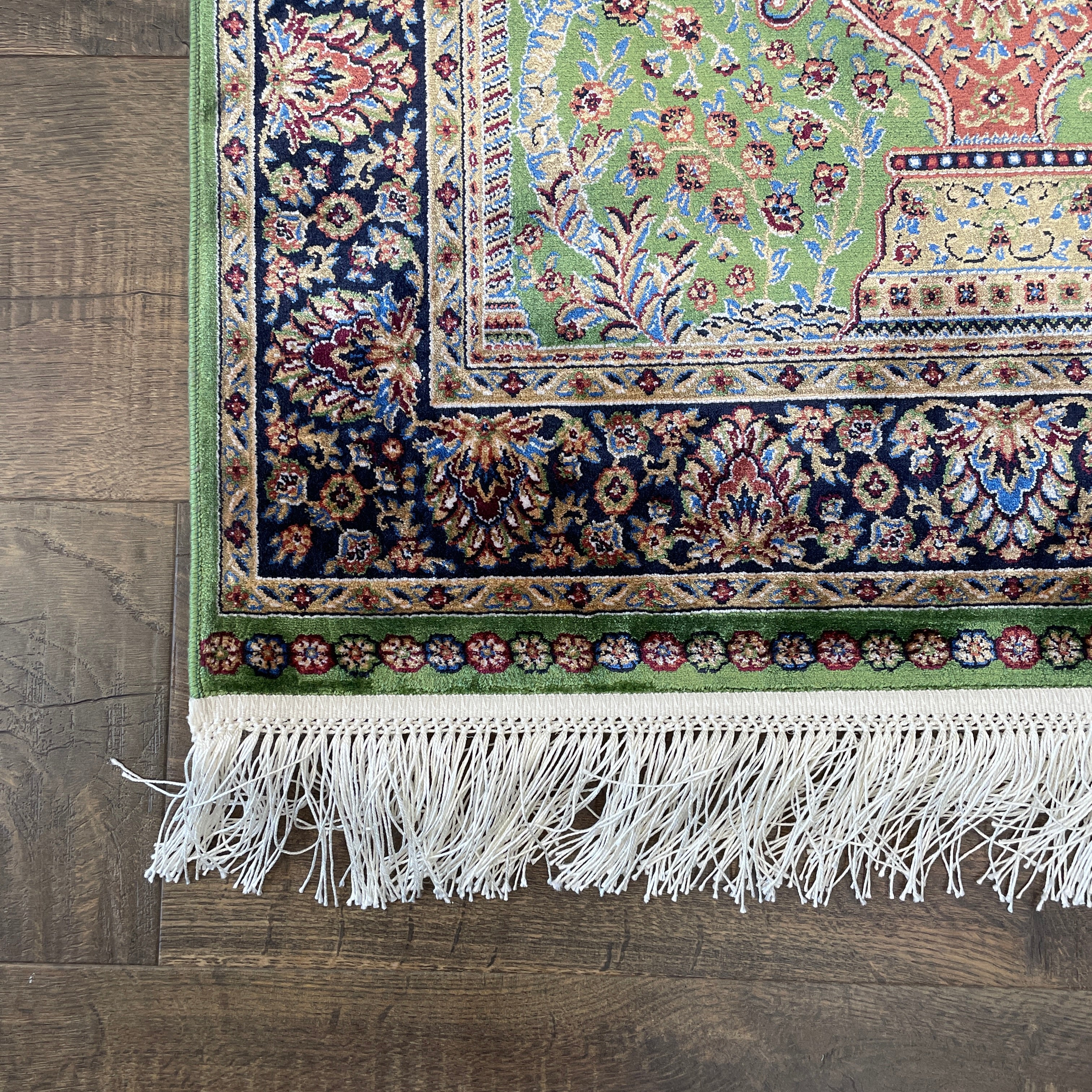 2'2"x4'3" Green Modal Silk Rug
