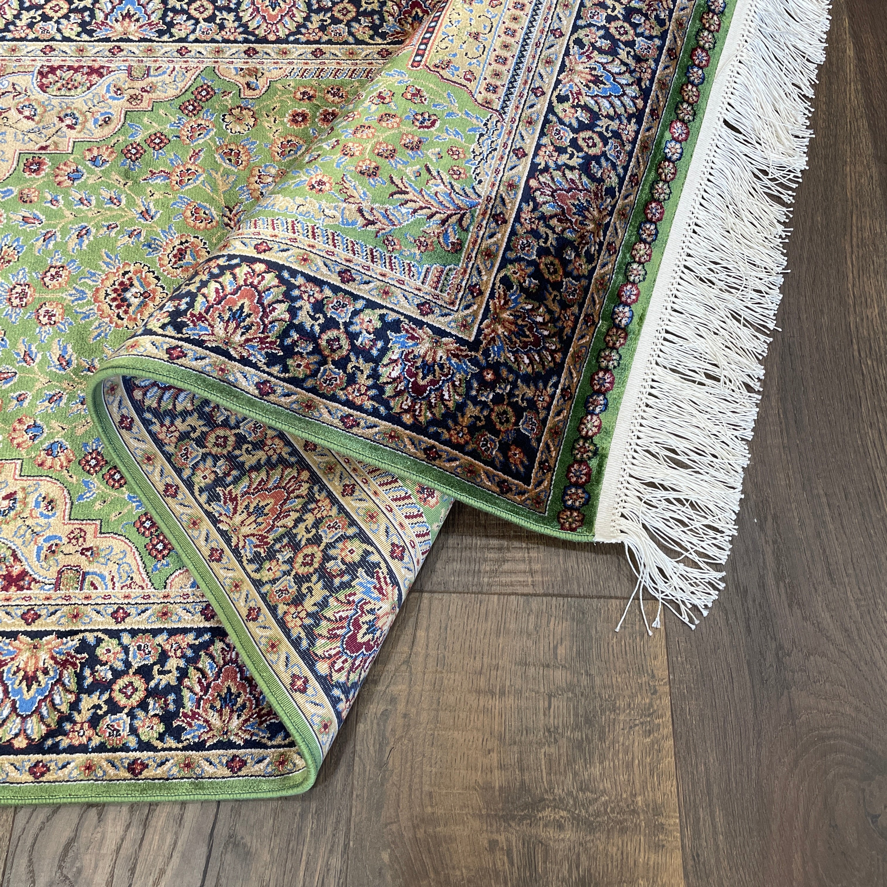 2'2"x4'3" Green Modal Silk Rug