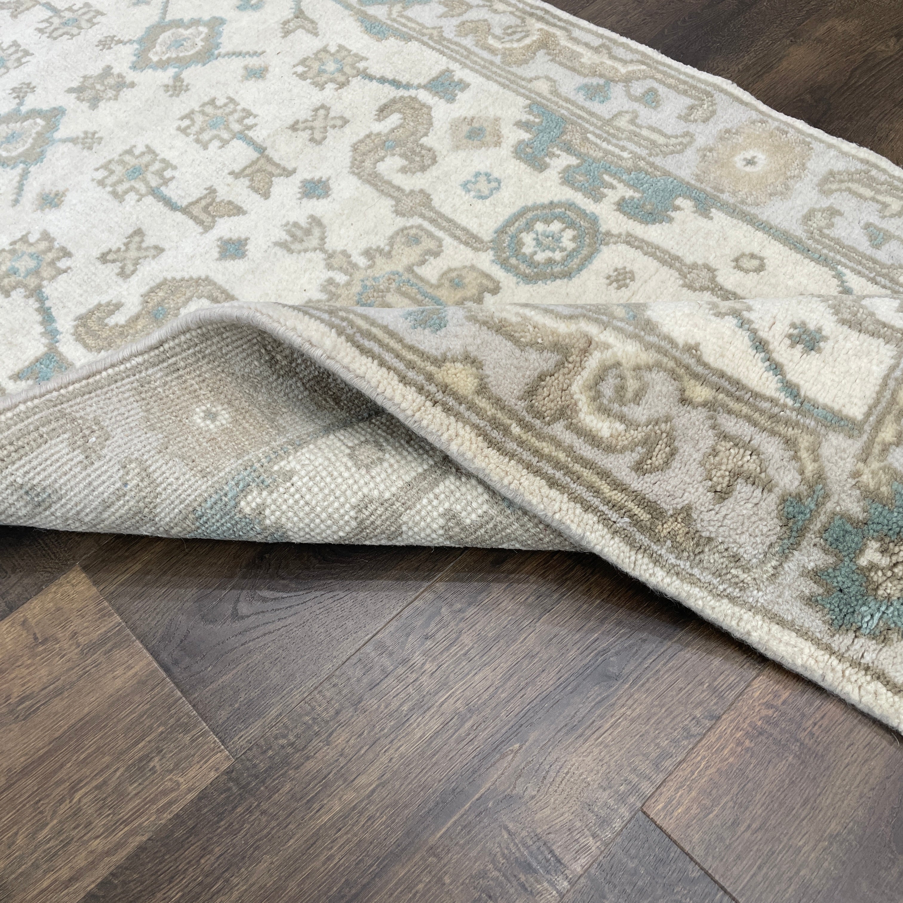2x10 Hand-Knotted Wool Runner Rug, 2'8" x 9'9" Vintage Oushak Style Hallway Runner