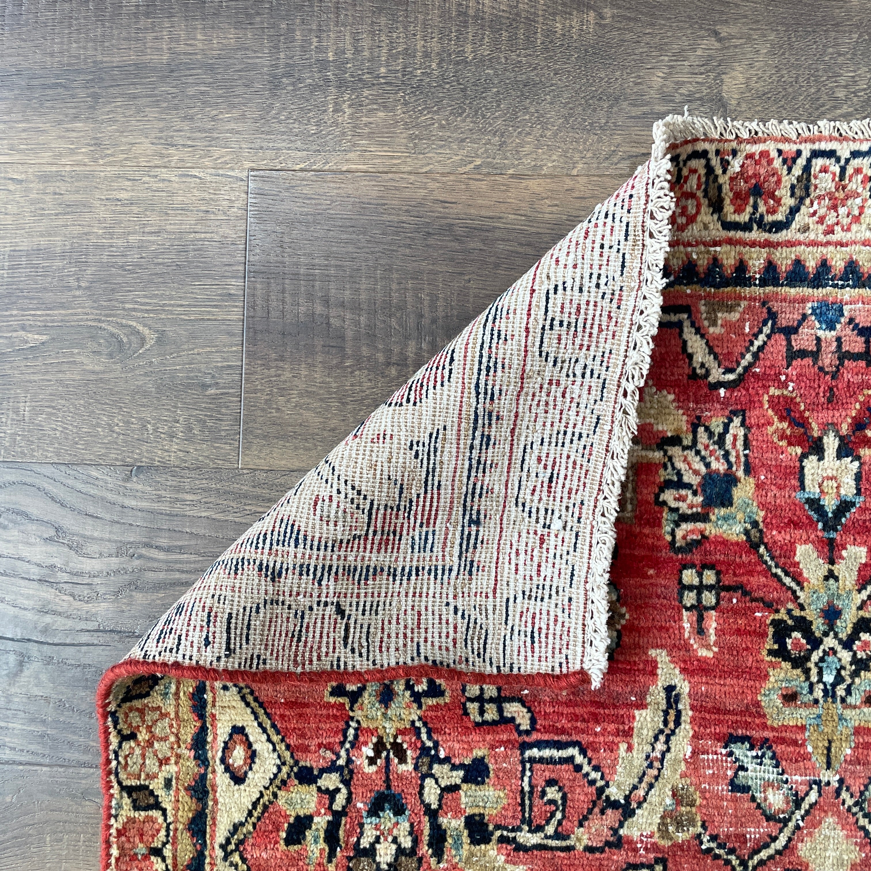Vintage-Style 3'x6' Handmade Wool Rug