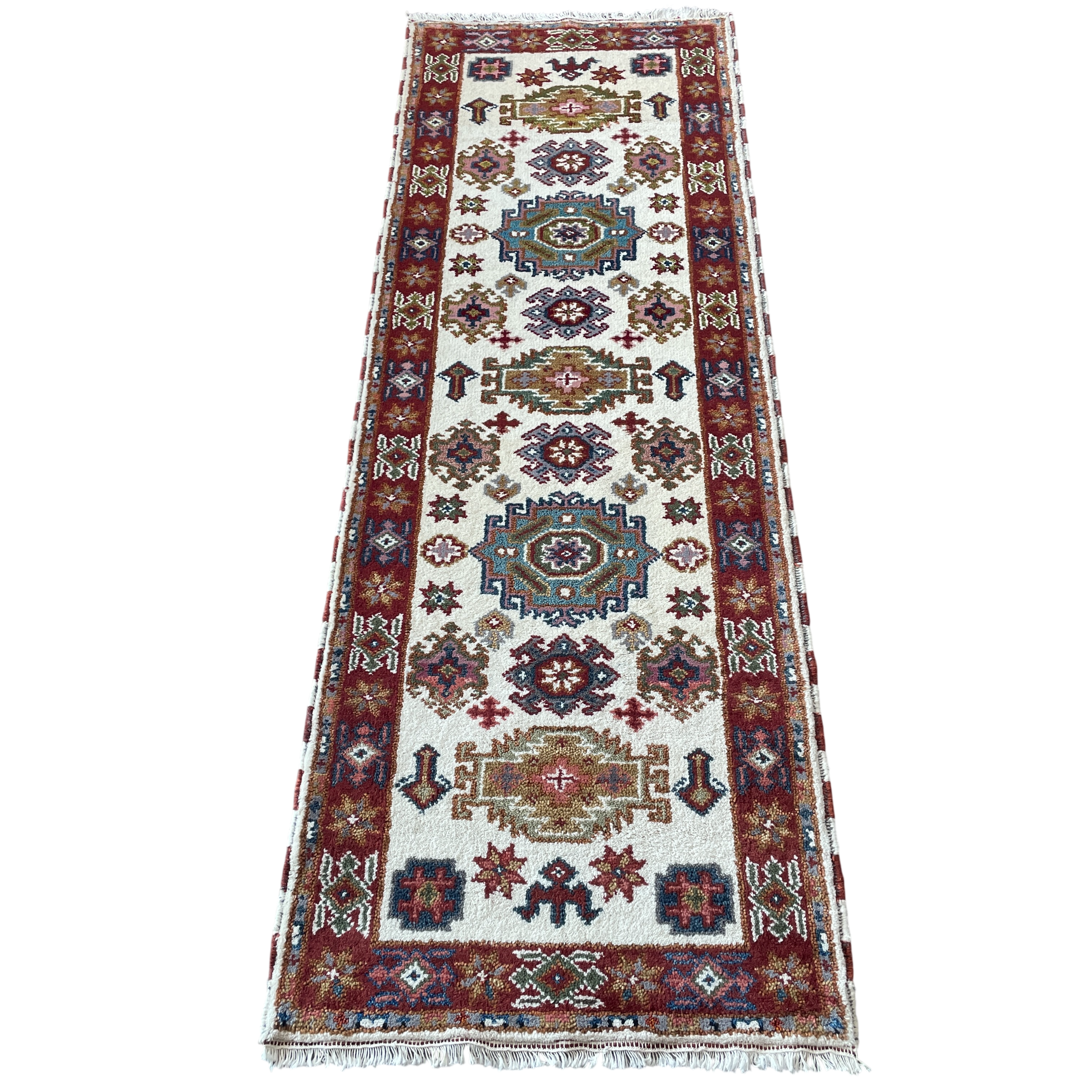 2'10"x8'3" Handmade Wool Runner Rug
