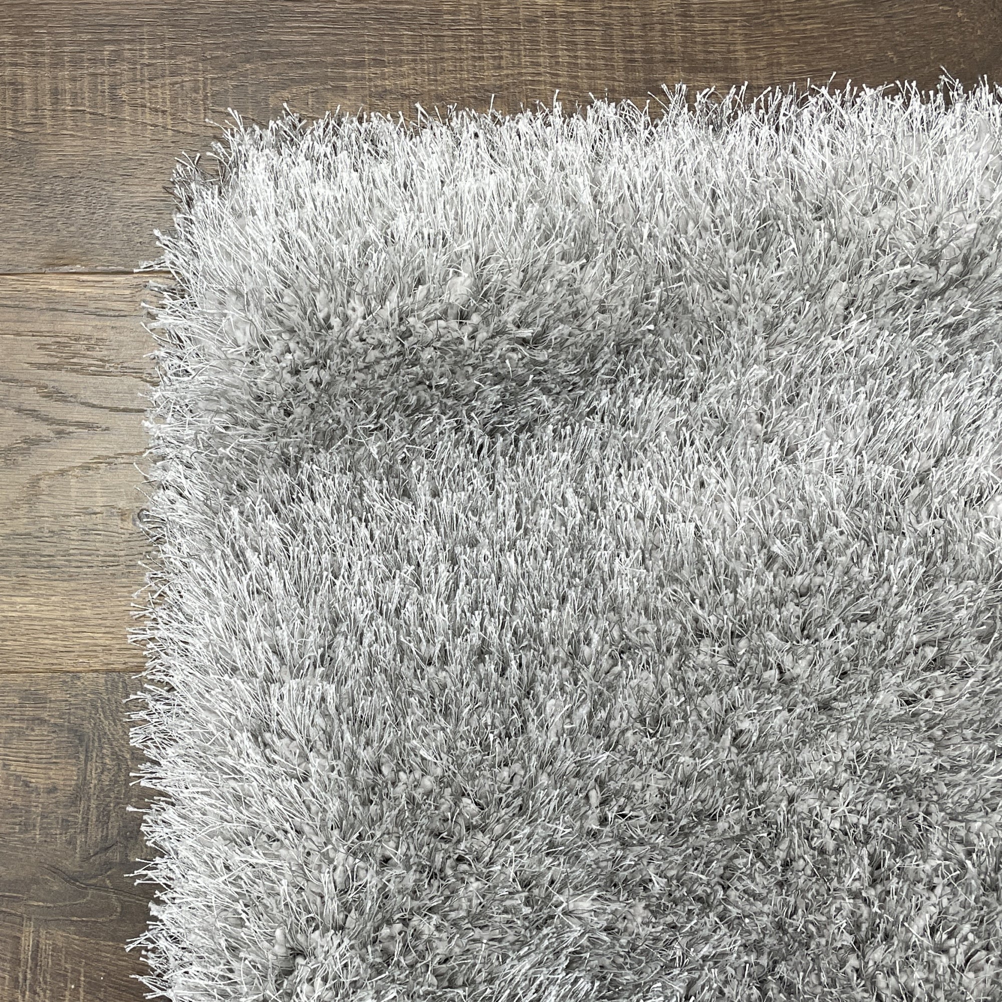 Lily Glam Ultra Plush Platinum Gray Shag Rug with Dense 2.5 Inch Pile - Super Plush