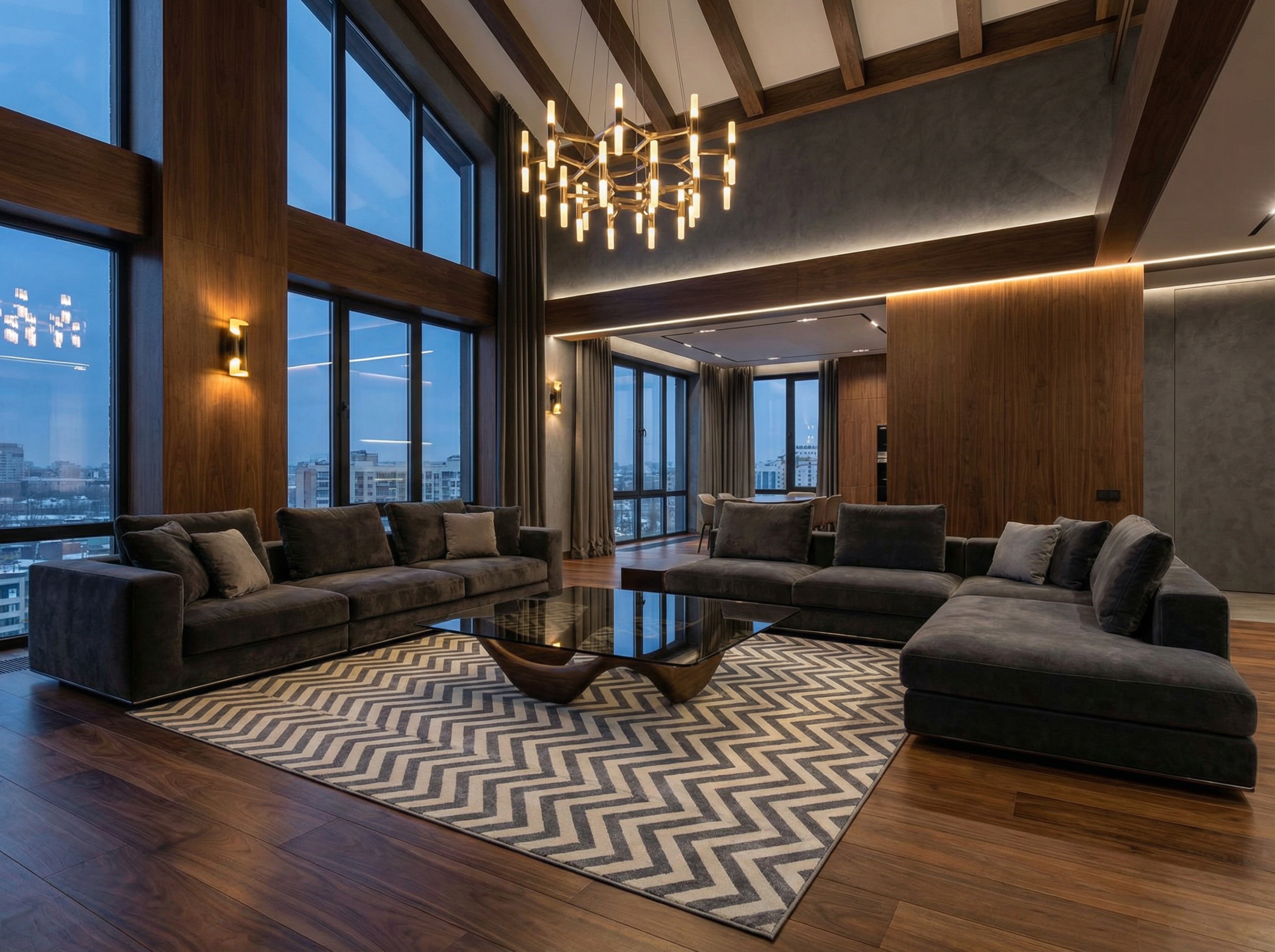 Chevron Gray Rug