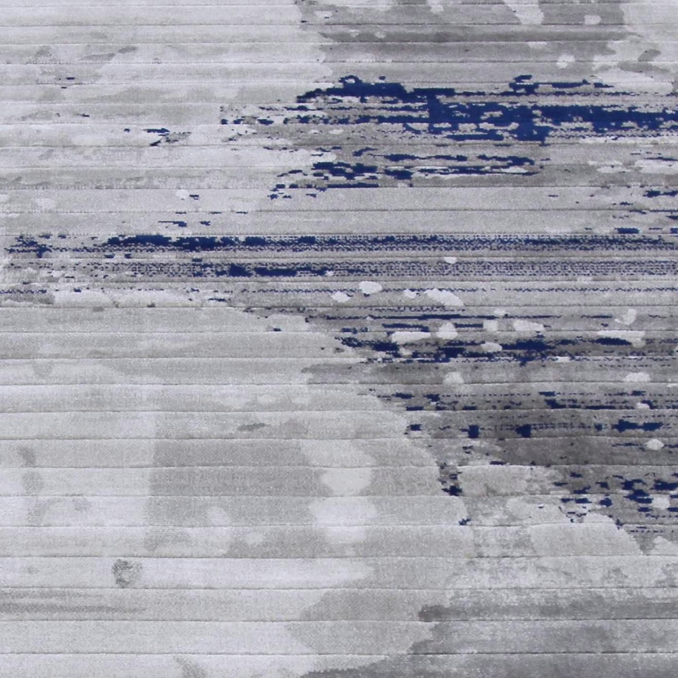 Pacific Blue Gray Abstract Rug