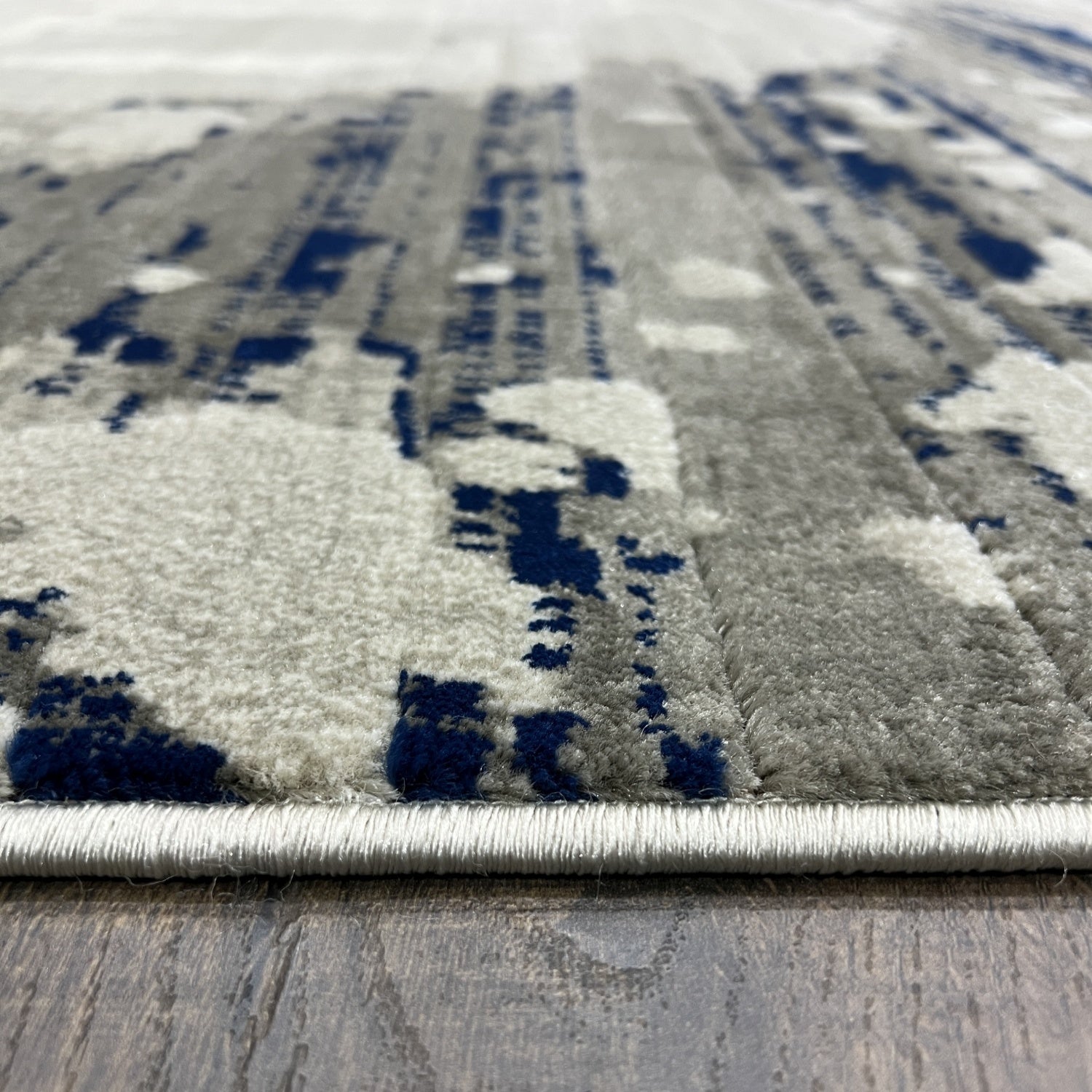 Pacific Blue Gray Abstract Rug