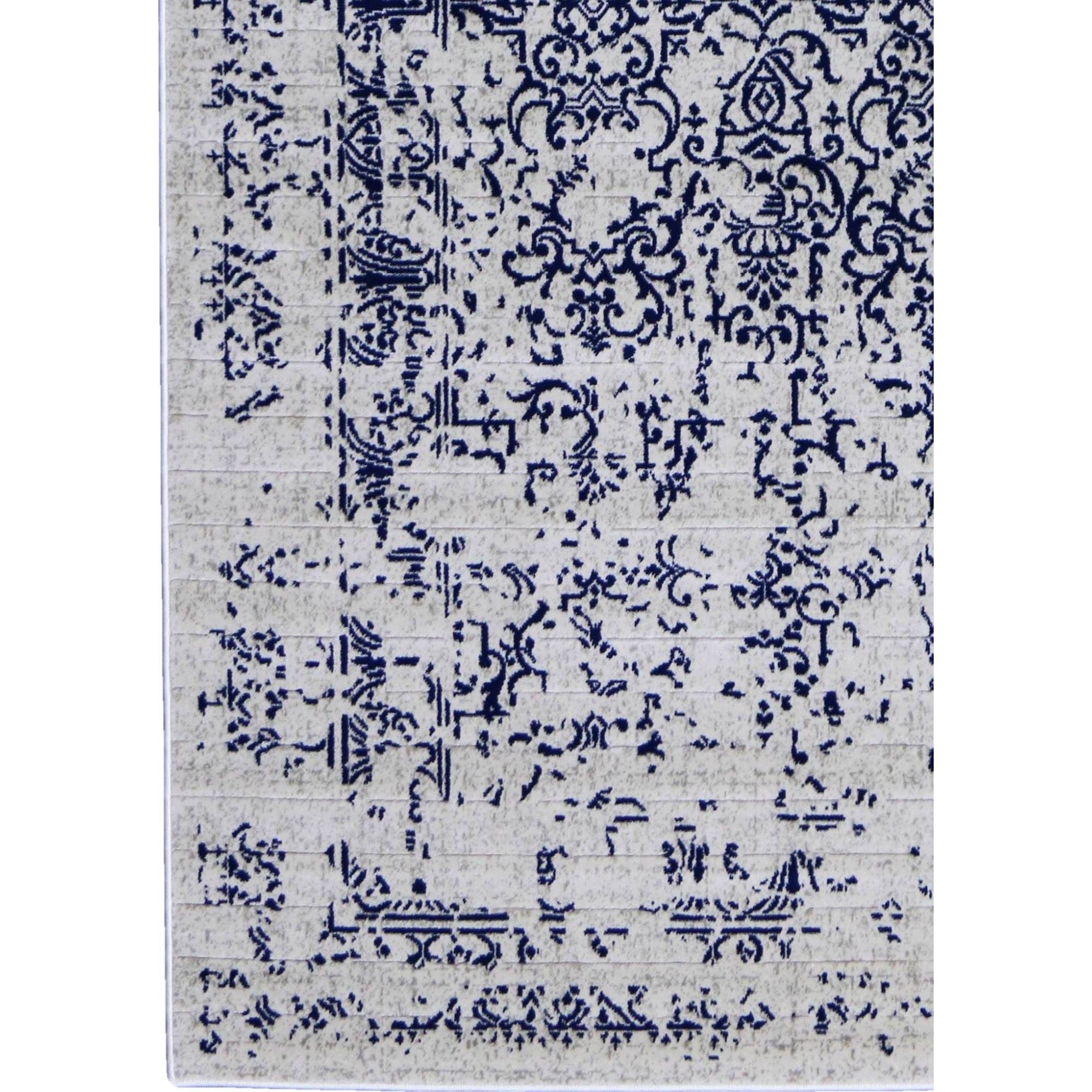 Pacific Turkish Distressed Rug with Light Gray and Blue