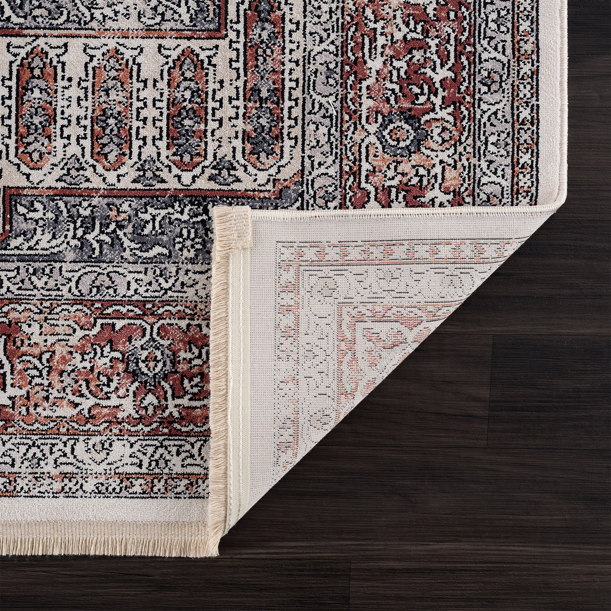 Smyrna Luxurious Turkish Medallion Rug in Orange and Blue