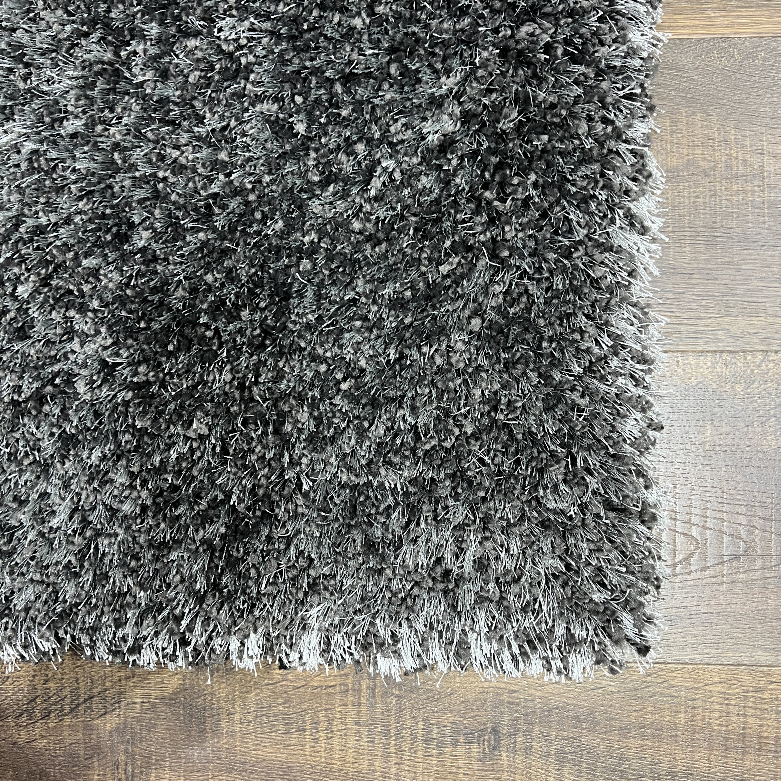 Supershine Ultra Soft Charcoal Dark Gray Shag Rug
