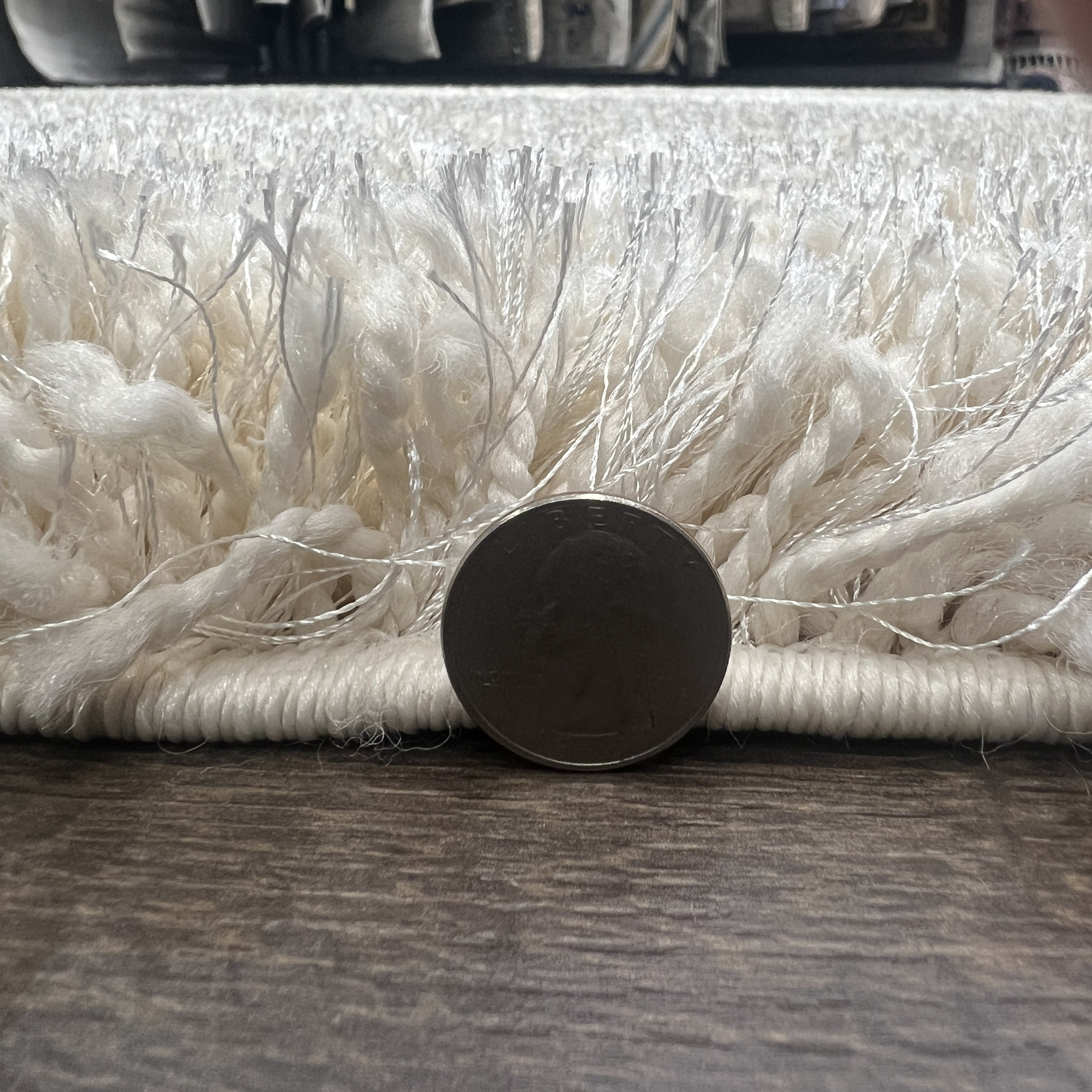 Supershine Ultra Soft Ivory Off-White Shag Rug