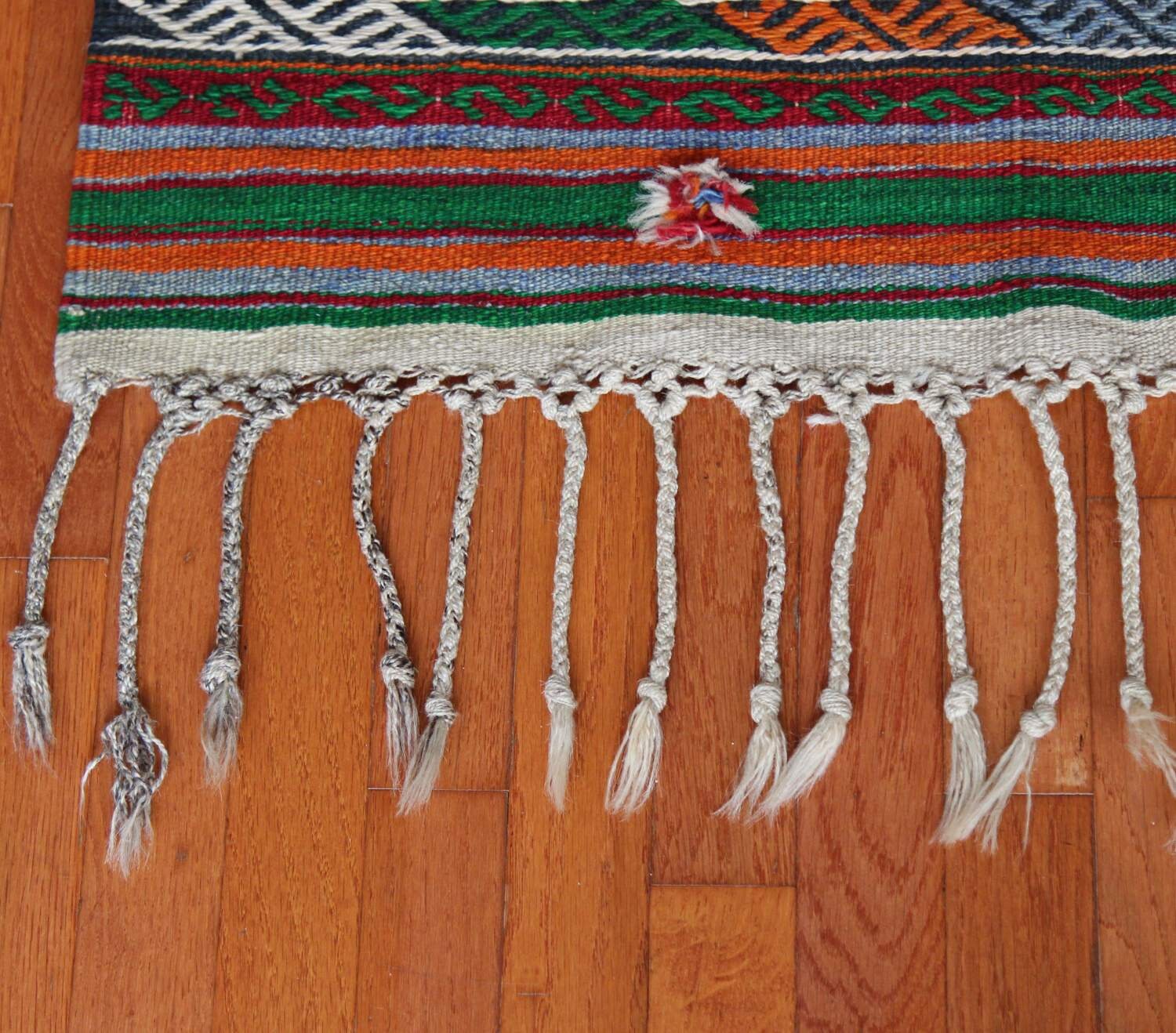 3X5 Bergama Yoruk Wool Handmade Kilim Rug - 3'3''x4'3''