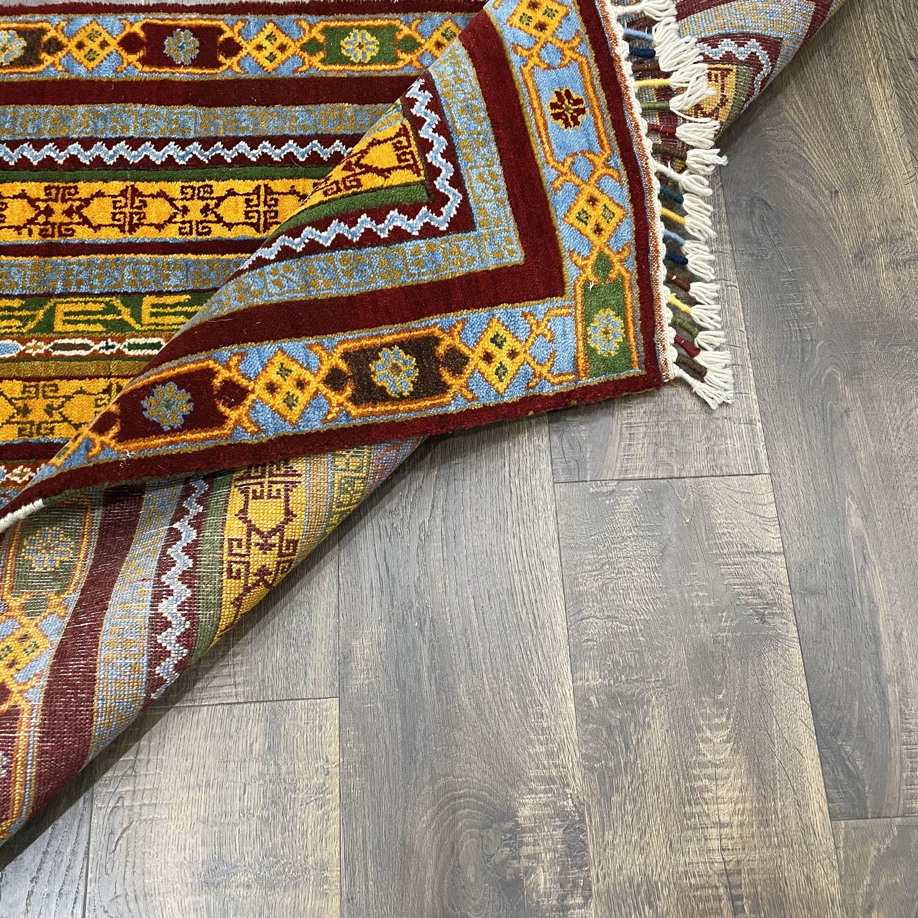 3X5 Hand-knotted Thick Dense Wool Colorful - 2'11"x4'6"