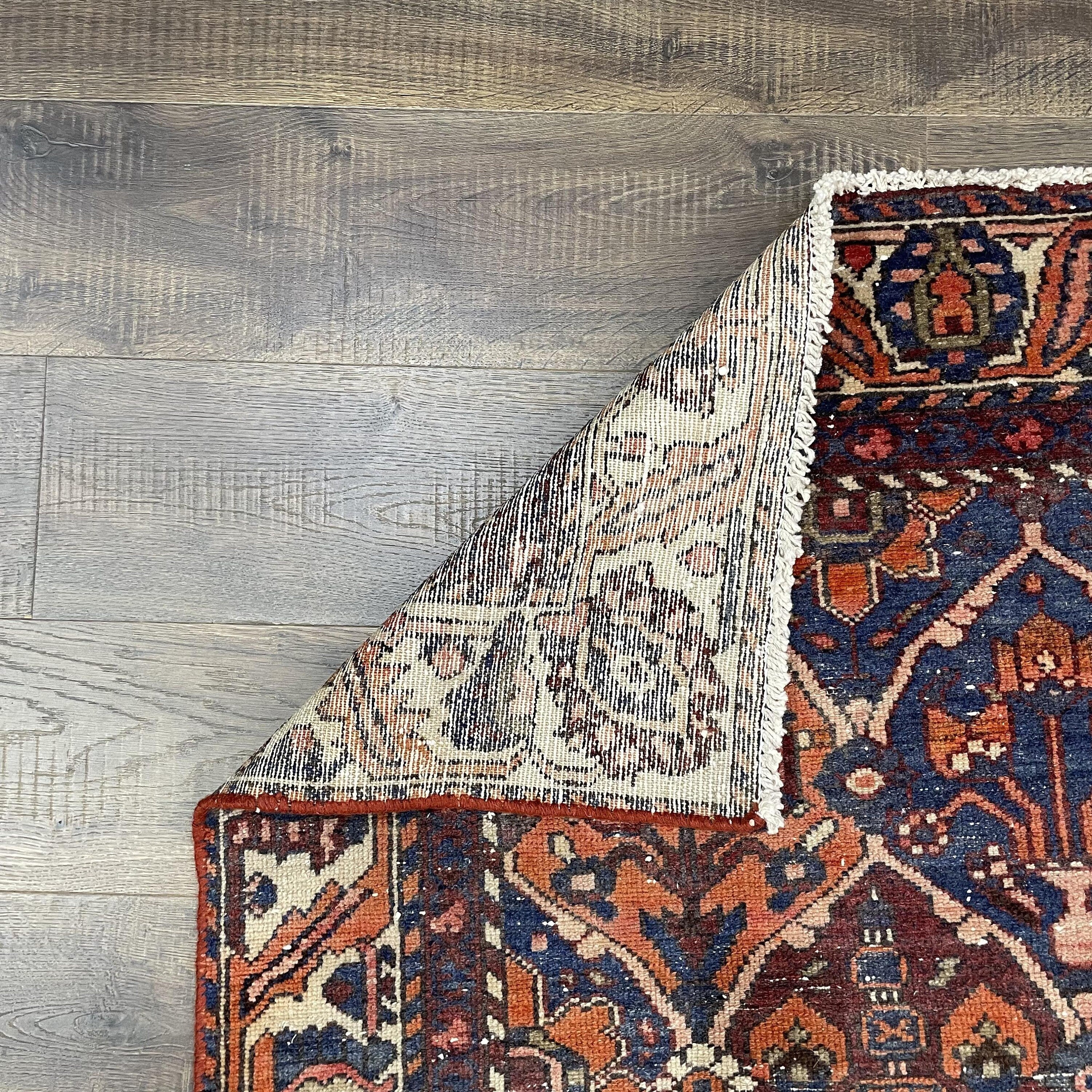 Hand Knotted Turkish Wool Rug (5x9): Distressed Vintage Oriental Carpet