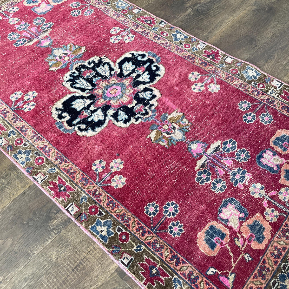 3'x6' Handmade Wool Rug - Turkish Vintage Area Rug, Eco-Friendly Home Decor
