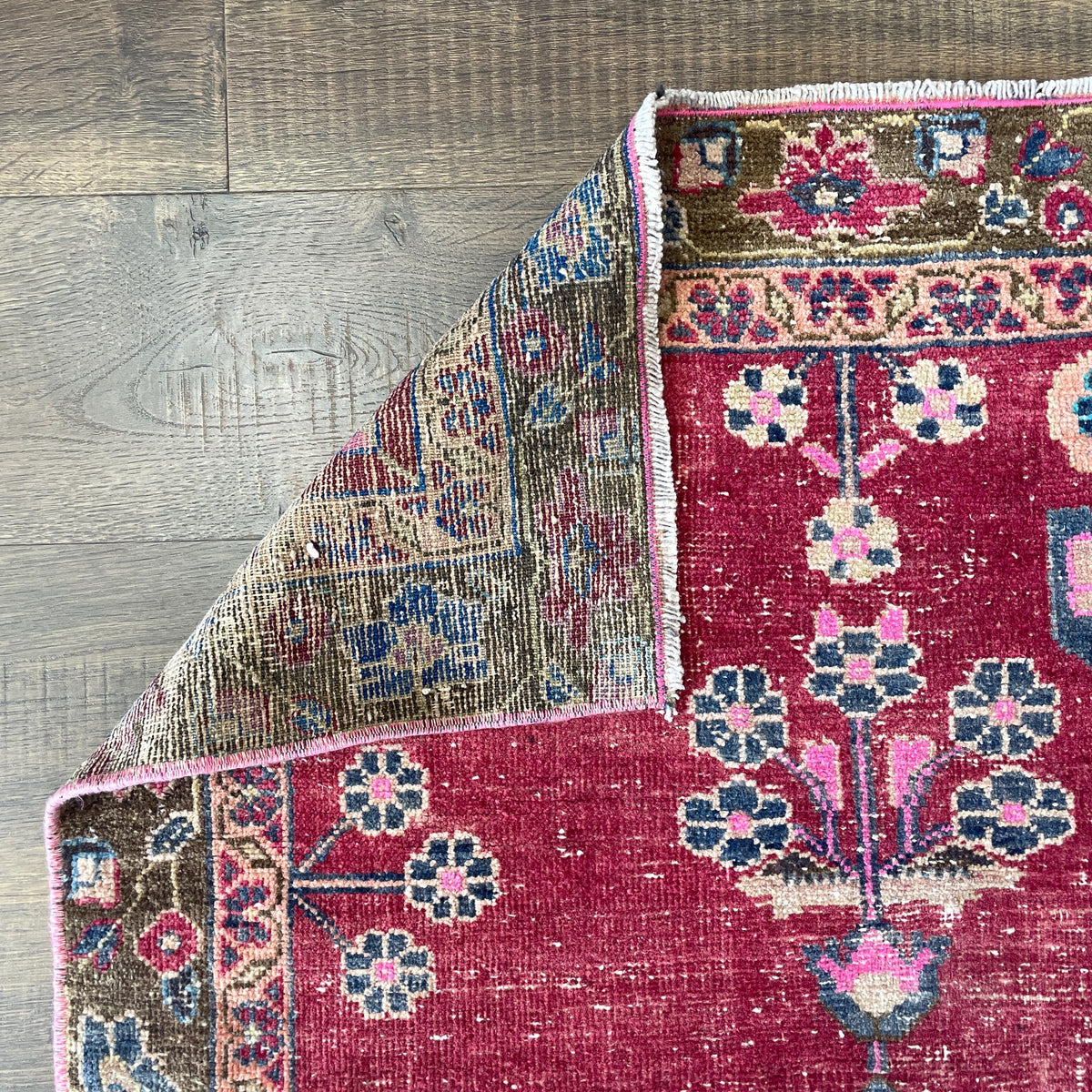 3'x6' Handmade Wool Rug - Turkish Vintage Area Rug, Eco-Friendly Home Decor