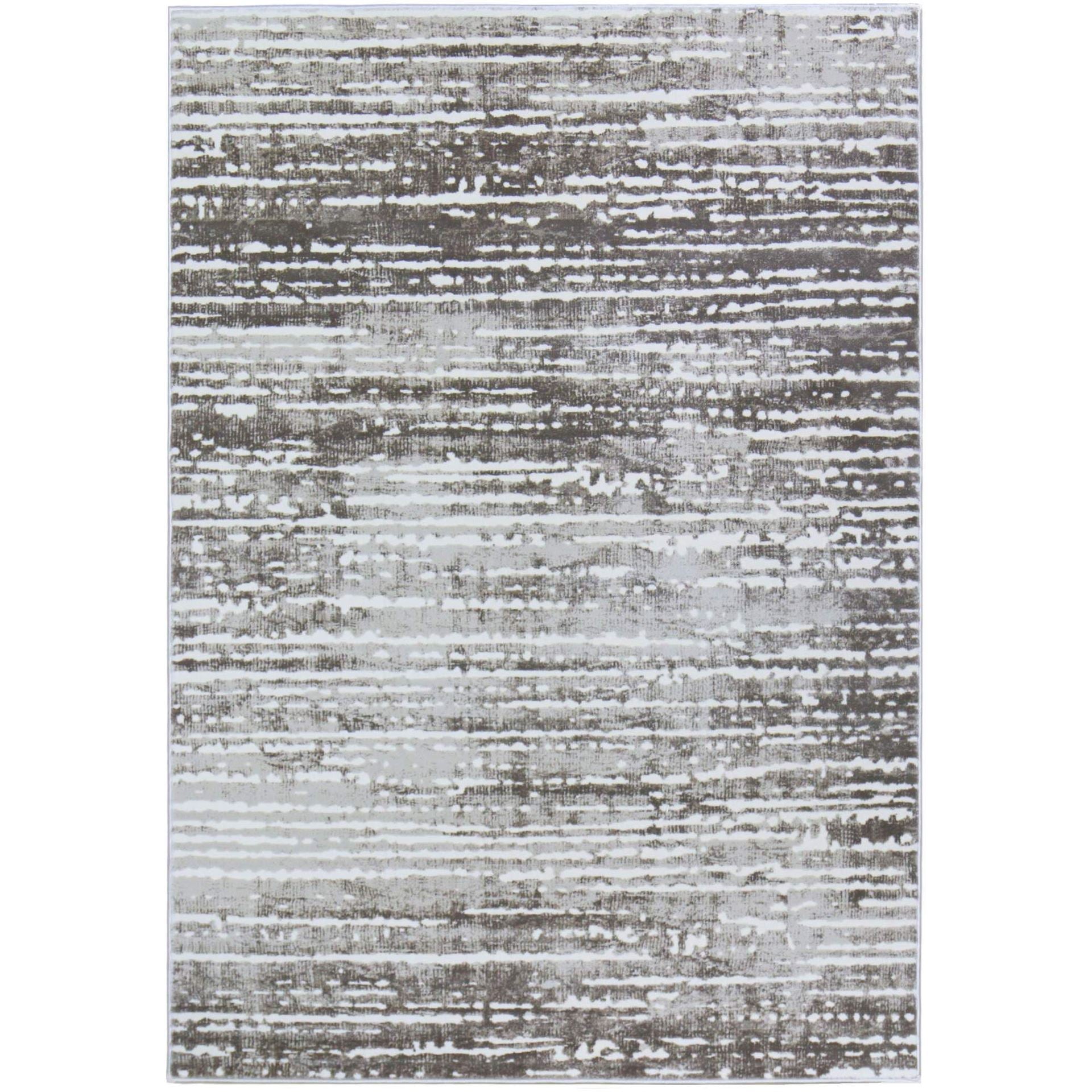 Sofia 3D Textured Brown Striped Rug