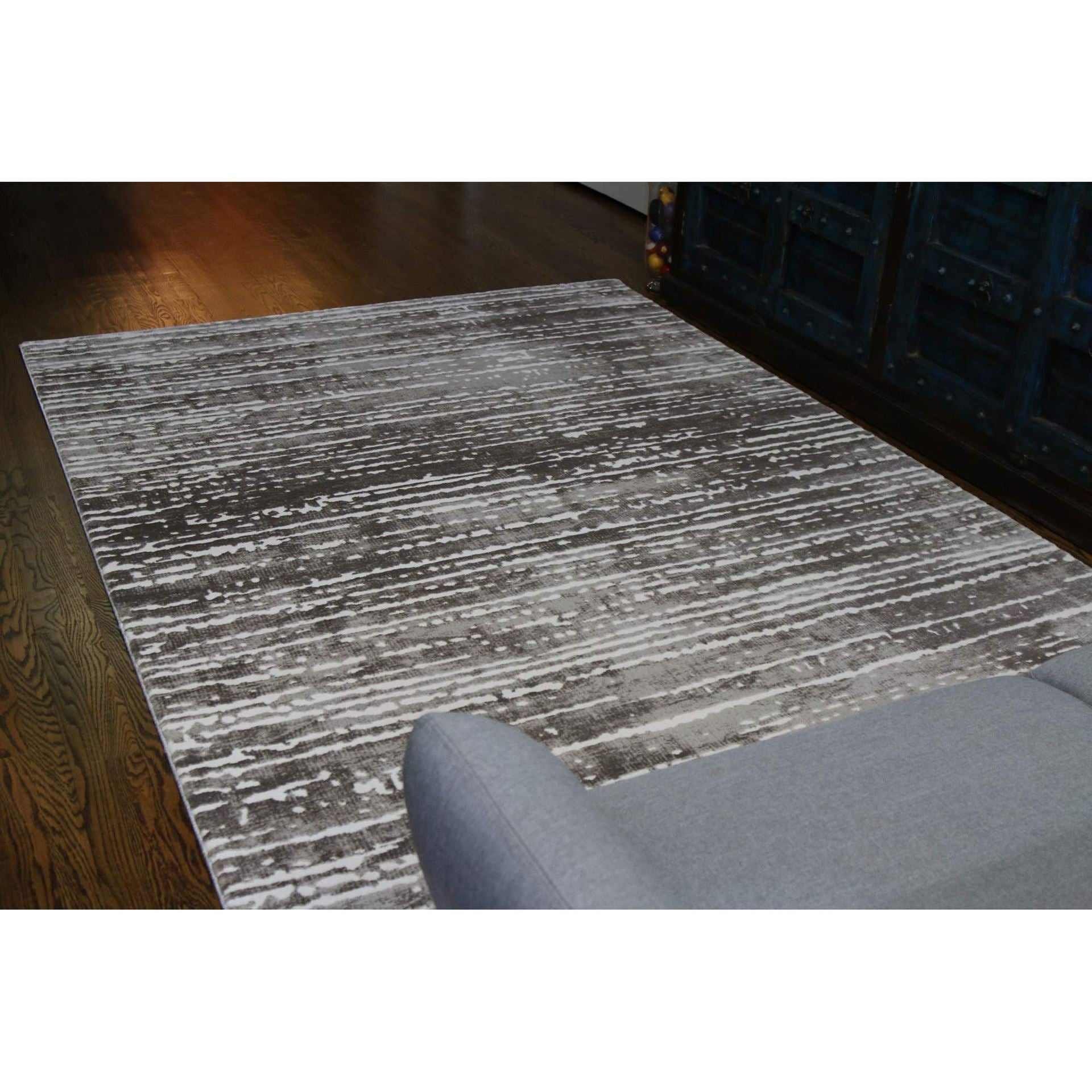 Sofia 3D Textured Brown Striped Rug