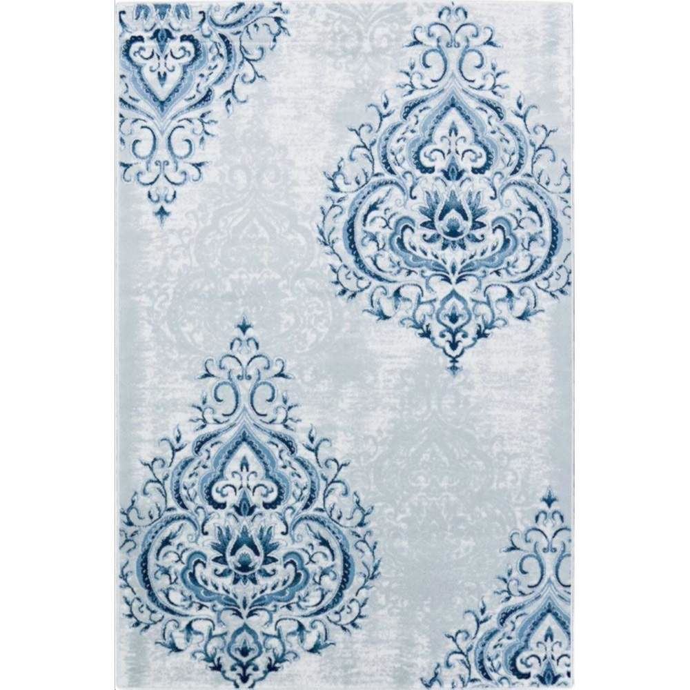 Damask Tonal Blue Rug