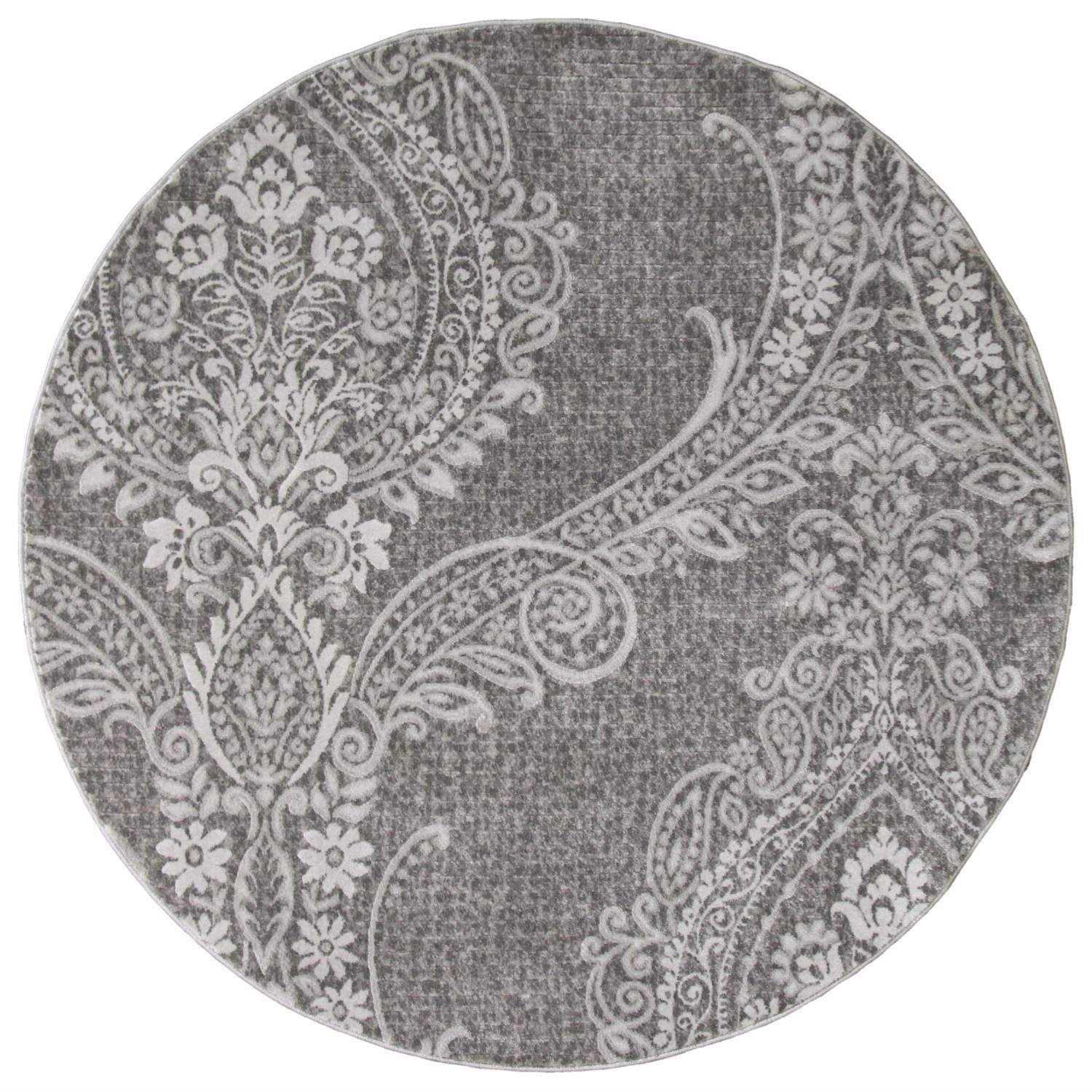 Pacific Damask Tone on Tone Gray Rug