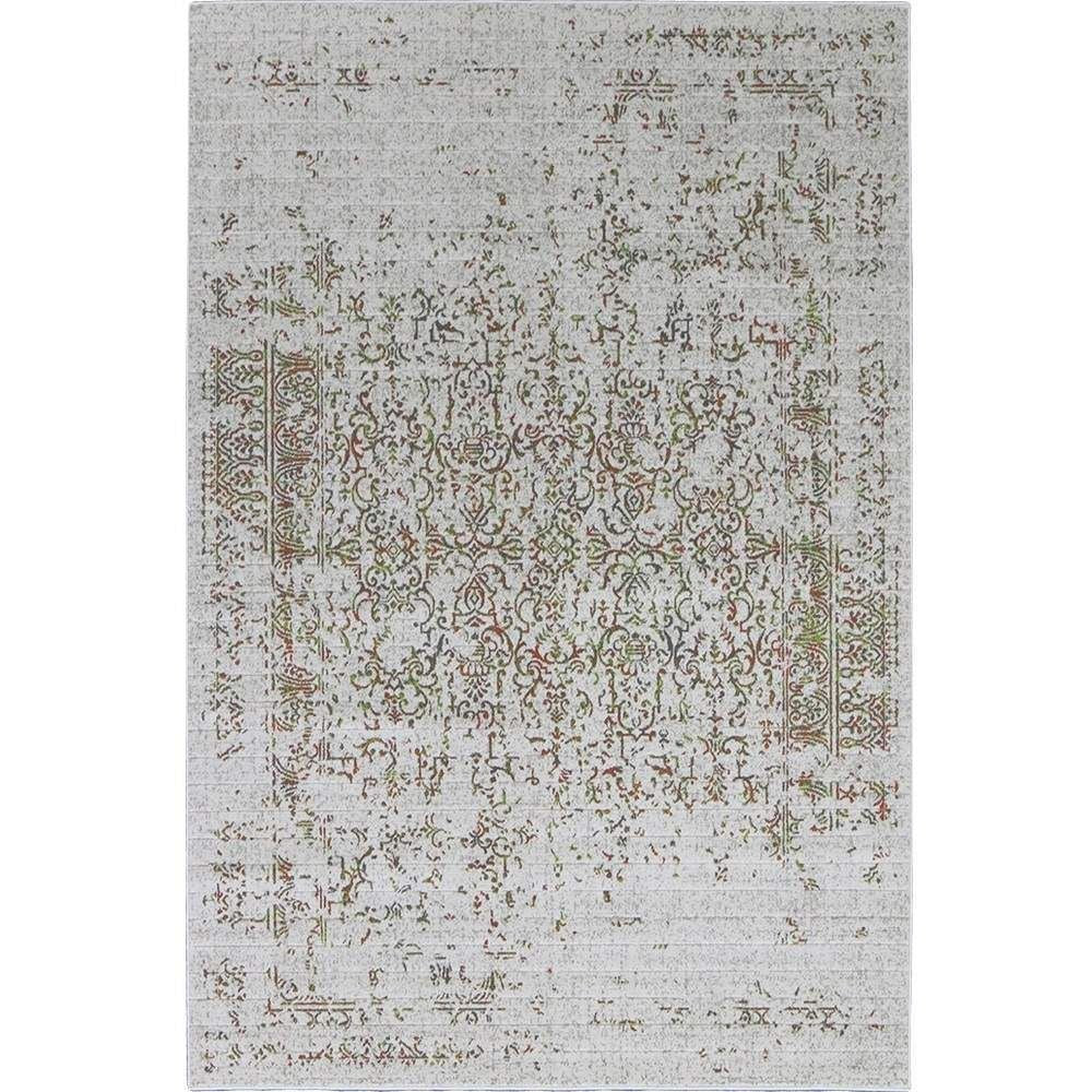 Pacific Turkish Distressed Rug with Green and Orange
