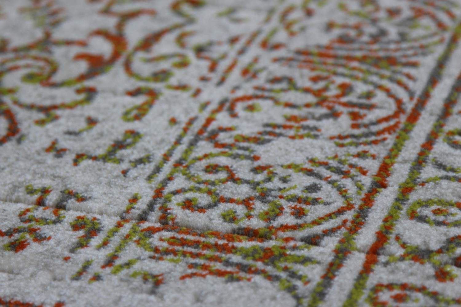 Pacific Turkish Distressed Rug with Green and Orange
