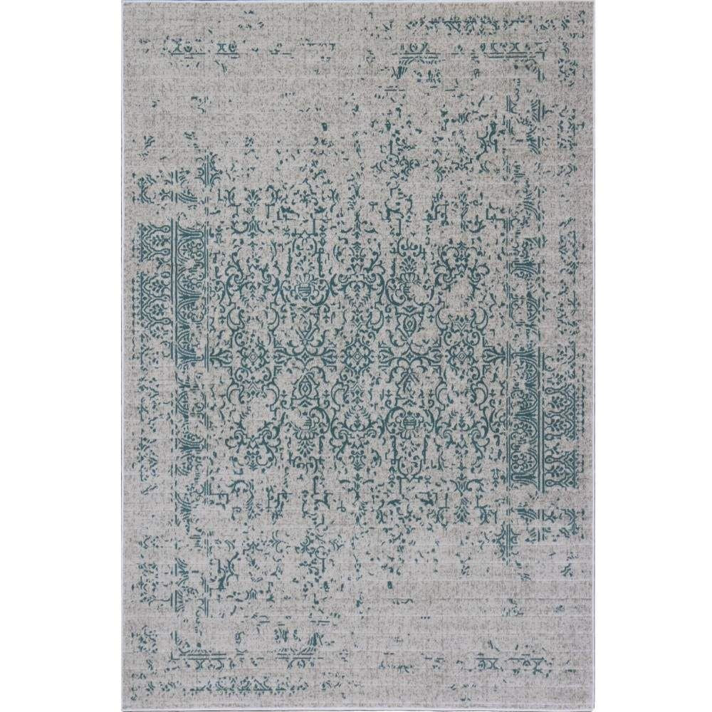 Pacific Turkish Distressed Teal Rug