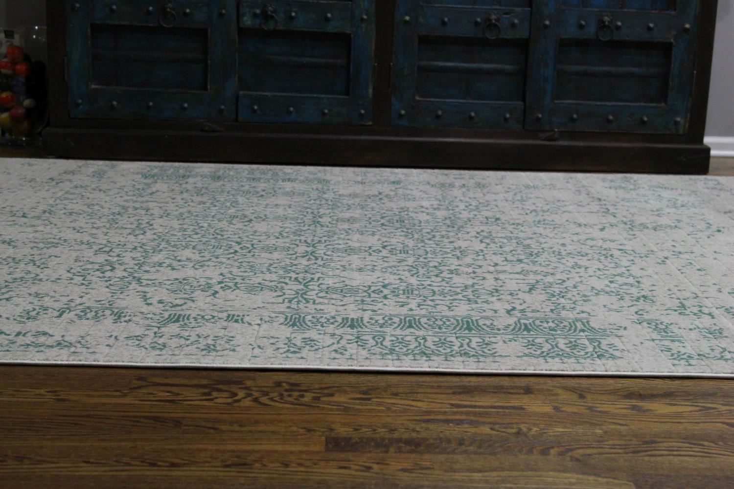 Pacific Turkish Distressed Teal Rug