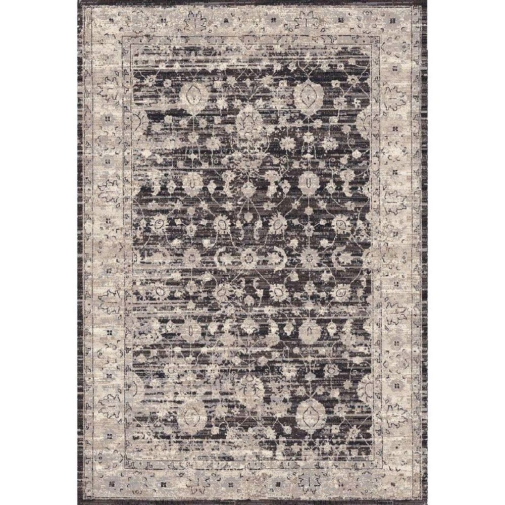 Distressed Vintage Brown Rug