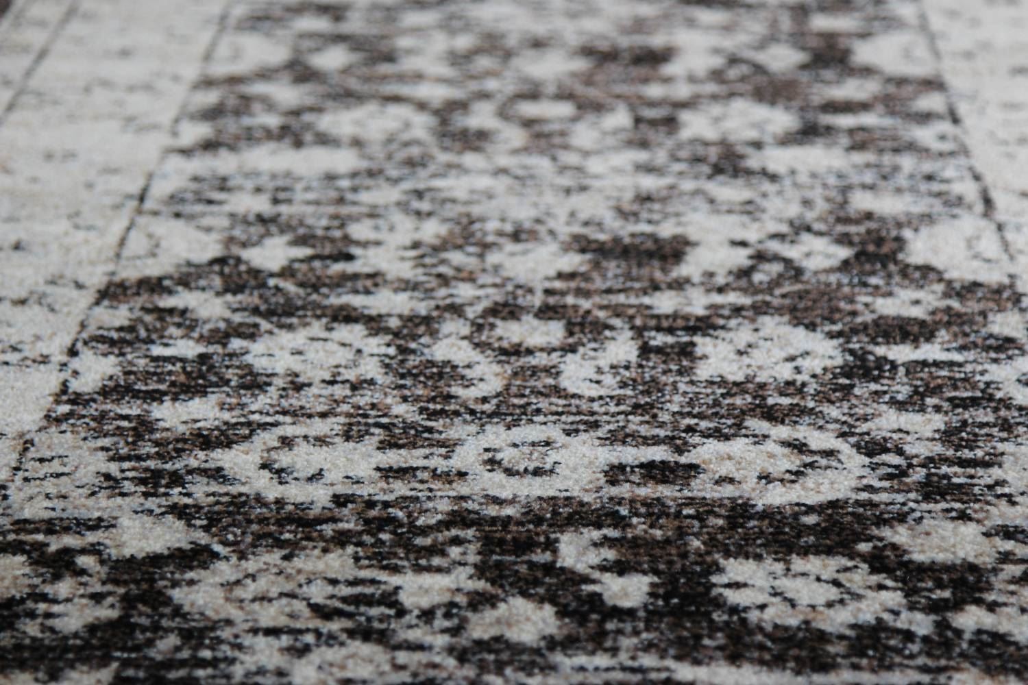Distressed Vintage Brown Rug
