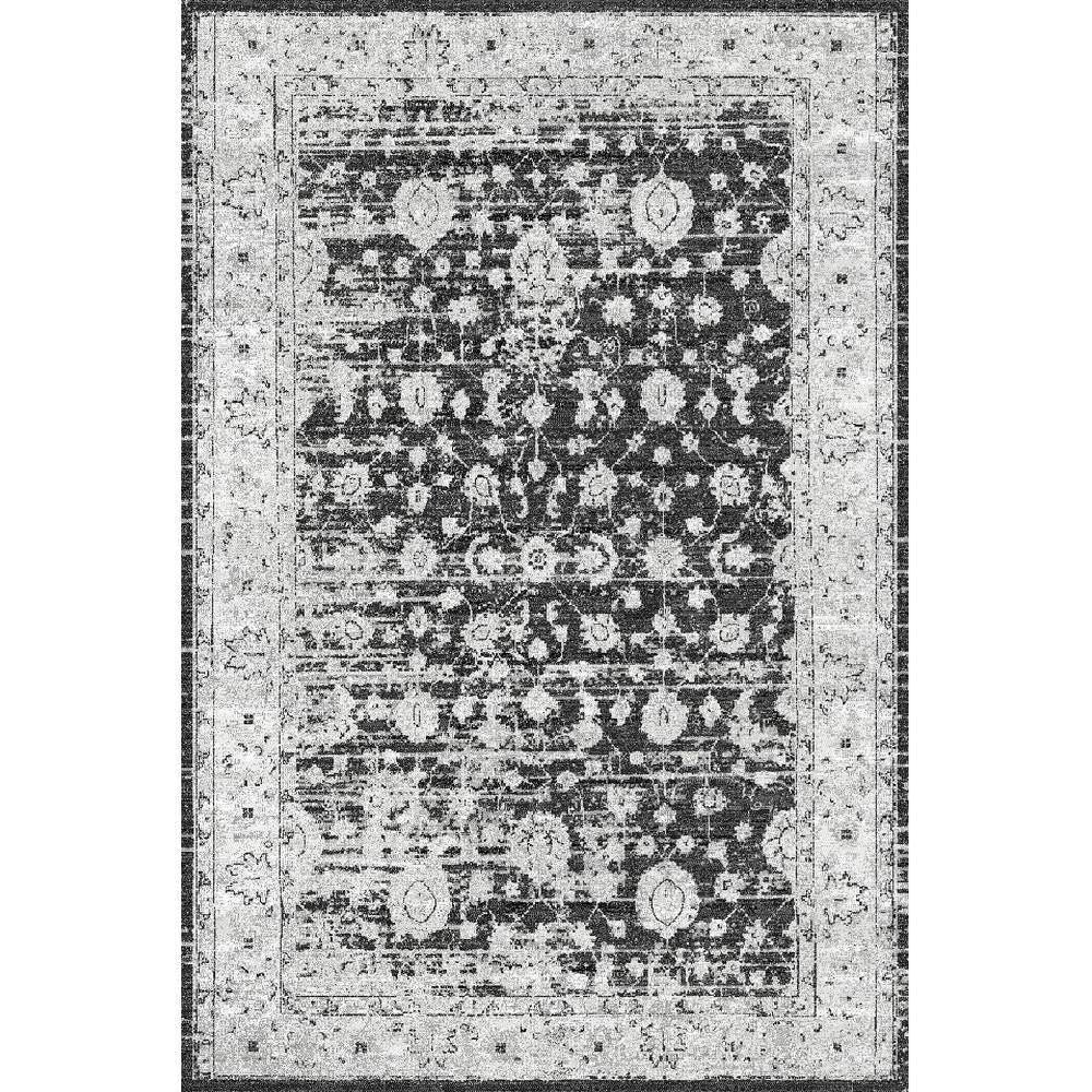 Distressed Vintage Gray Rug