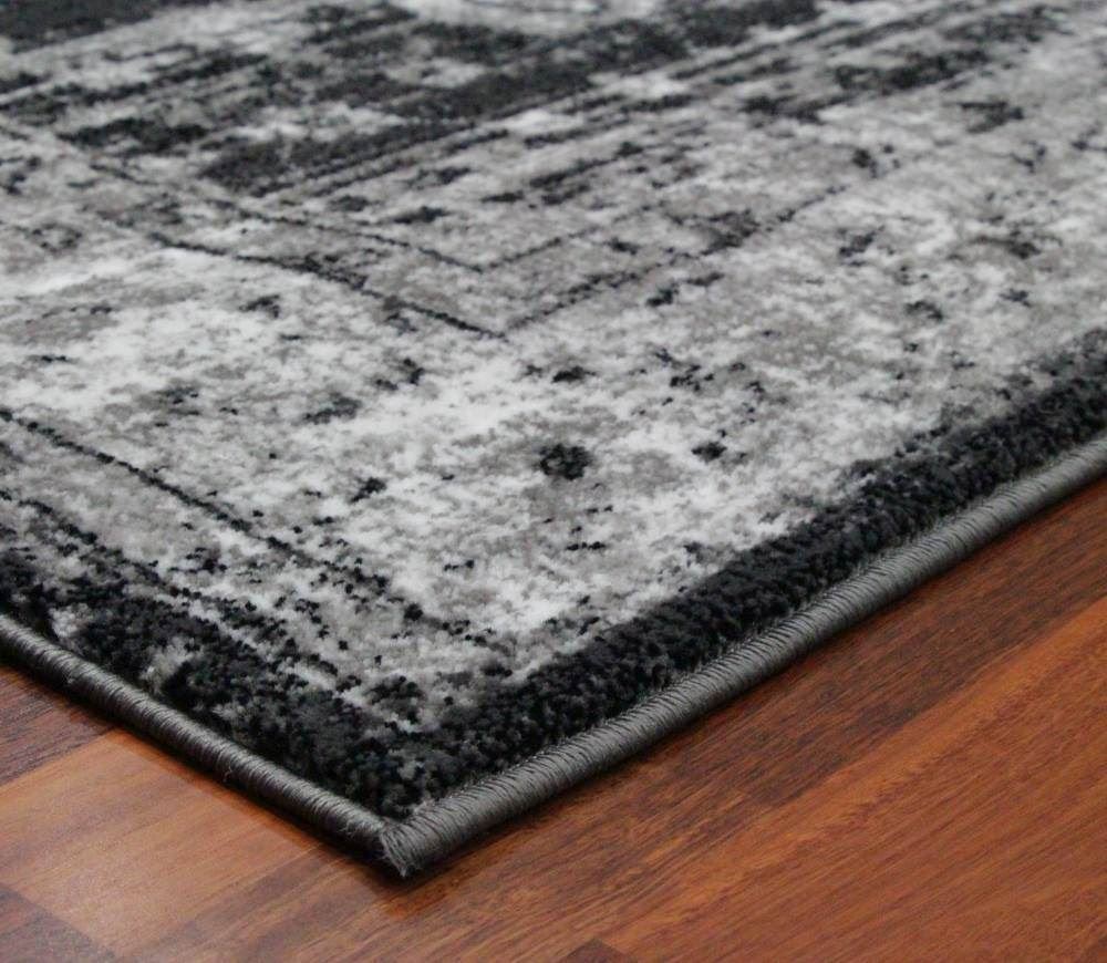 Distressed Vintage Gray Rug