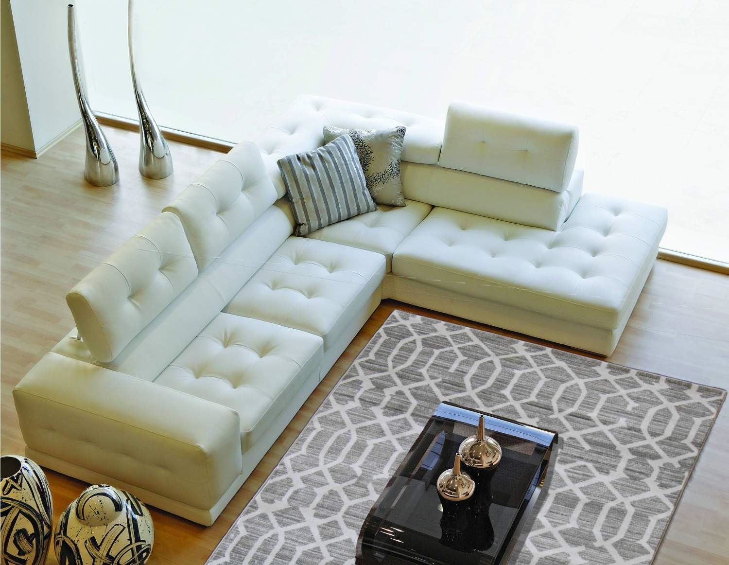 Pacific Gray Lattice Trellis Rug